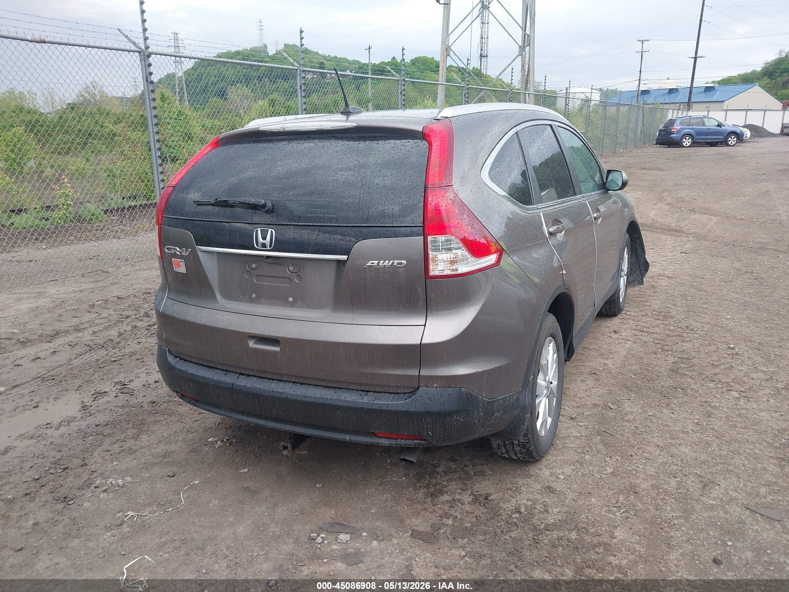 2013 Honda Cr-v Ex-l Gray vin: 5J6RM4H76DL052445