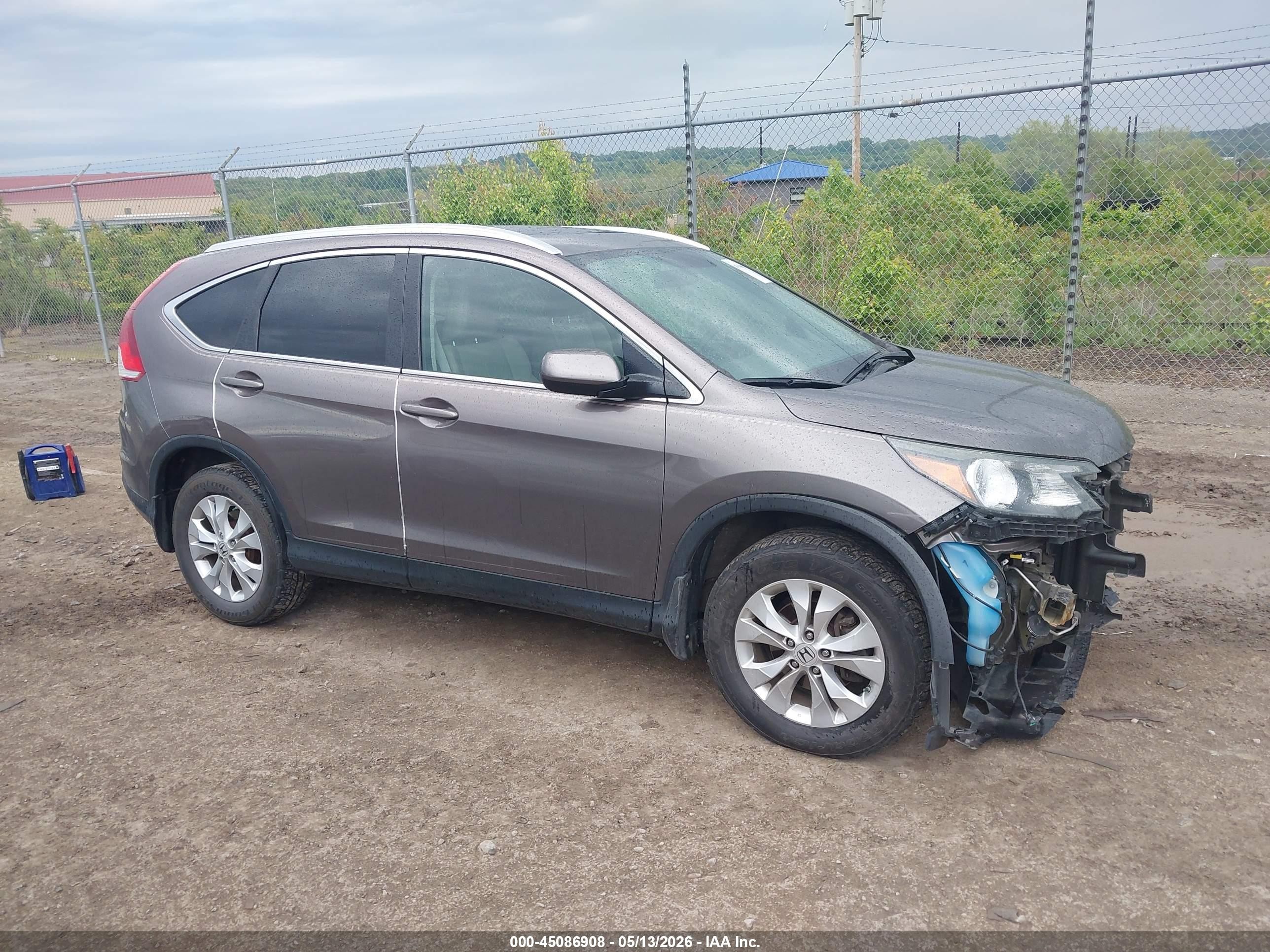 2013 Honda Cr-v Ex-l Gray vin: 5J6RM4H76DL052445