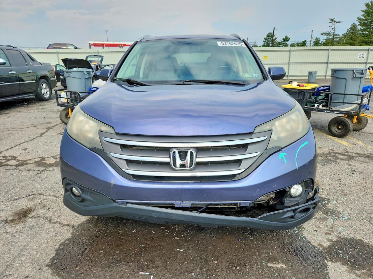 2013 Honda Cr-v Exl Blue vin: 5J6RM4H76DL057001