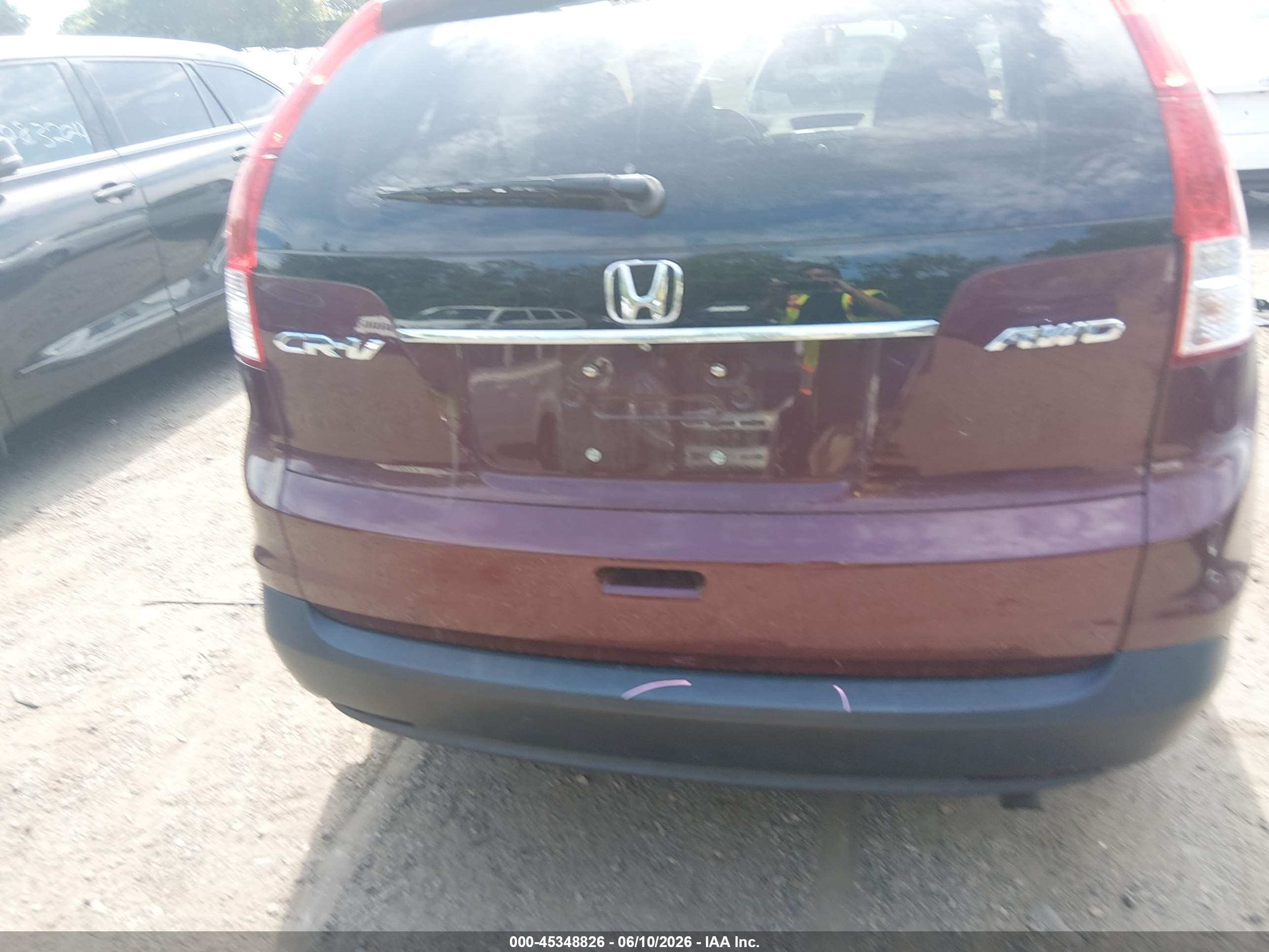 2013 Honda Cr-v Ex-l Maroon vin: 5J6RM4H76DL066264