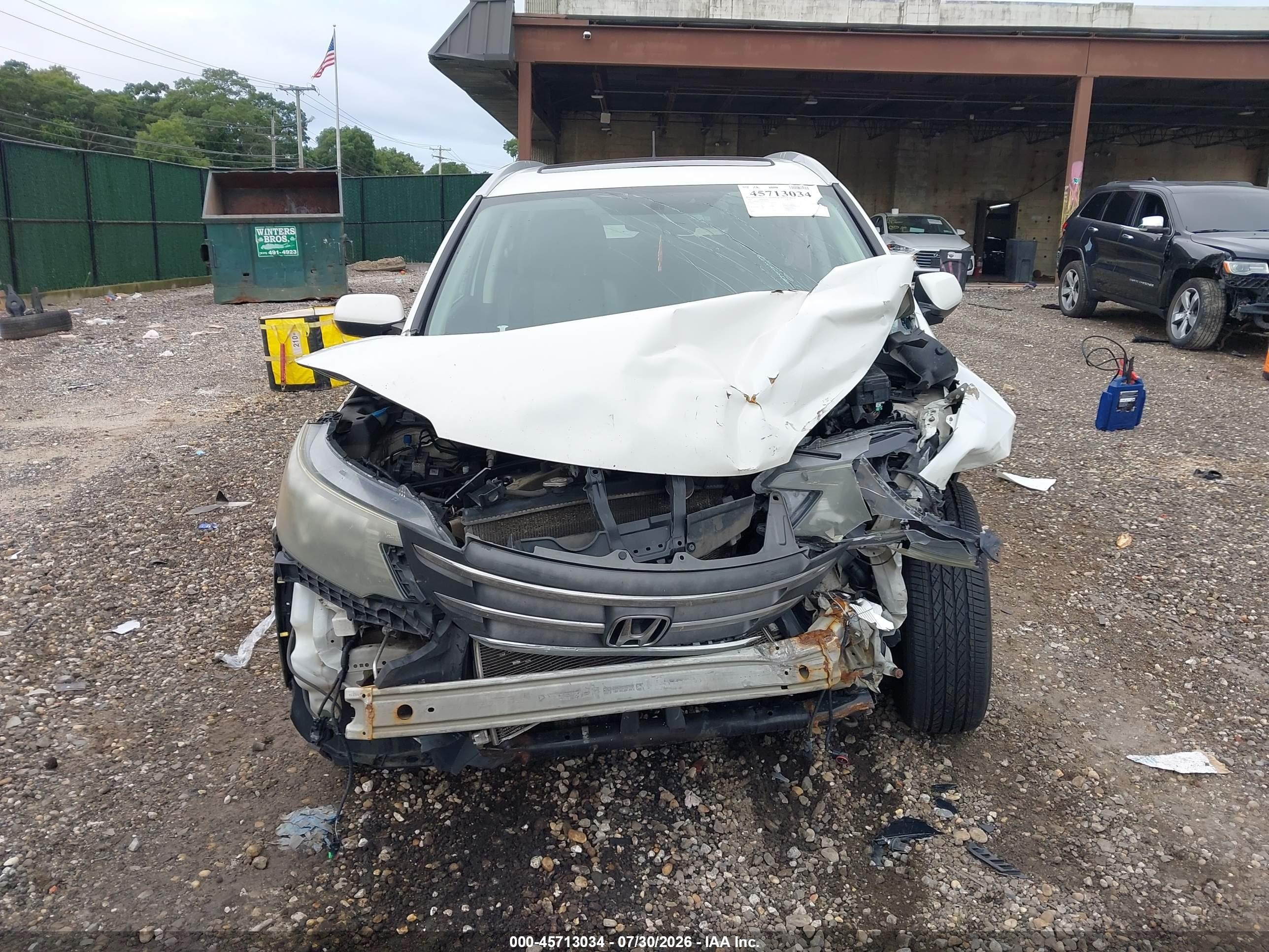 2013 Honda Cr-v Ex-l White vin: 5J6RM4H76DL067611