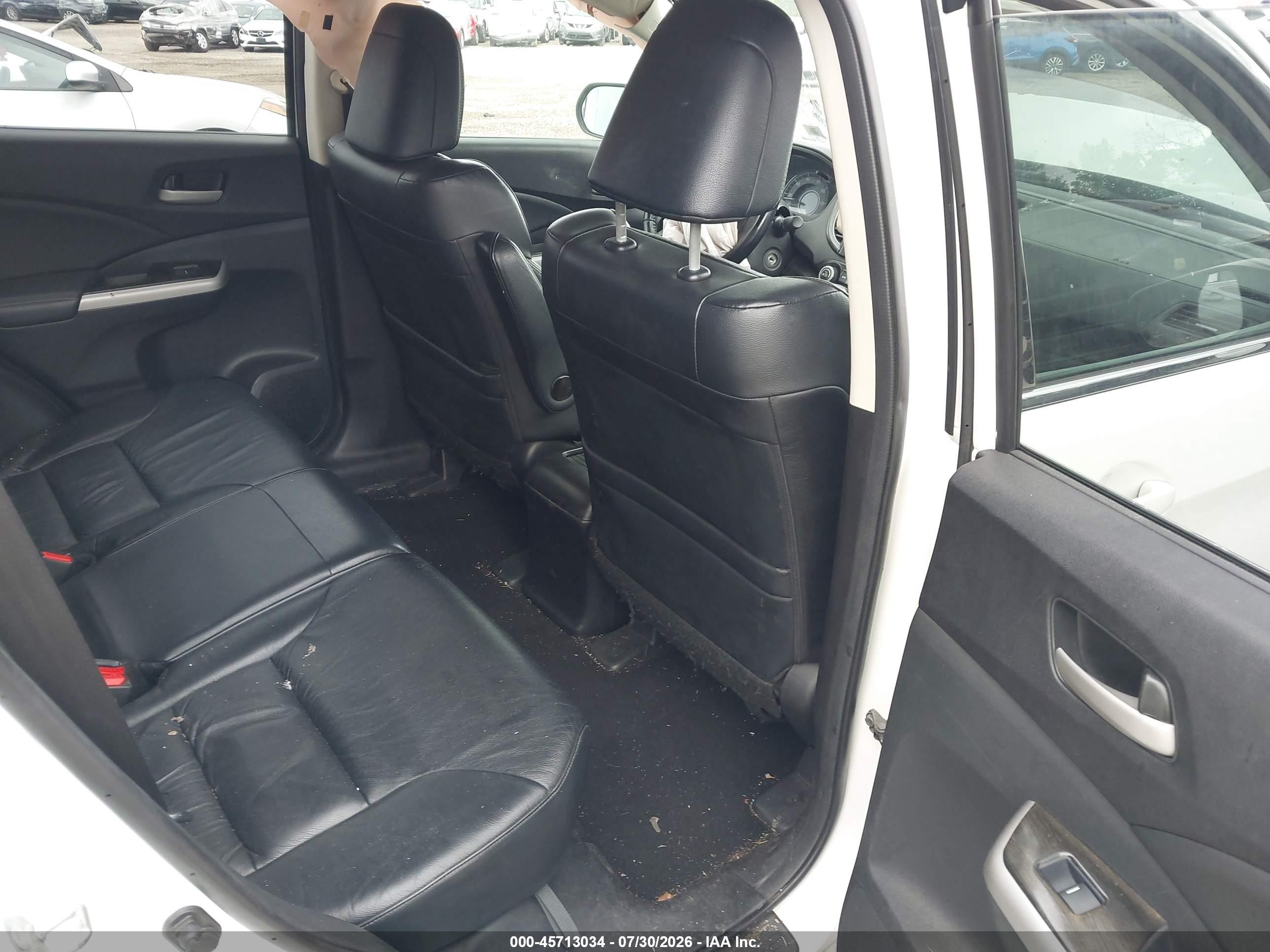 2013 Honda Cr-v Ex-l White vin: 5J6RM4H76DL067611