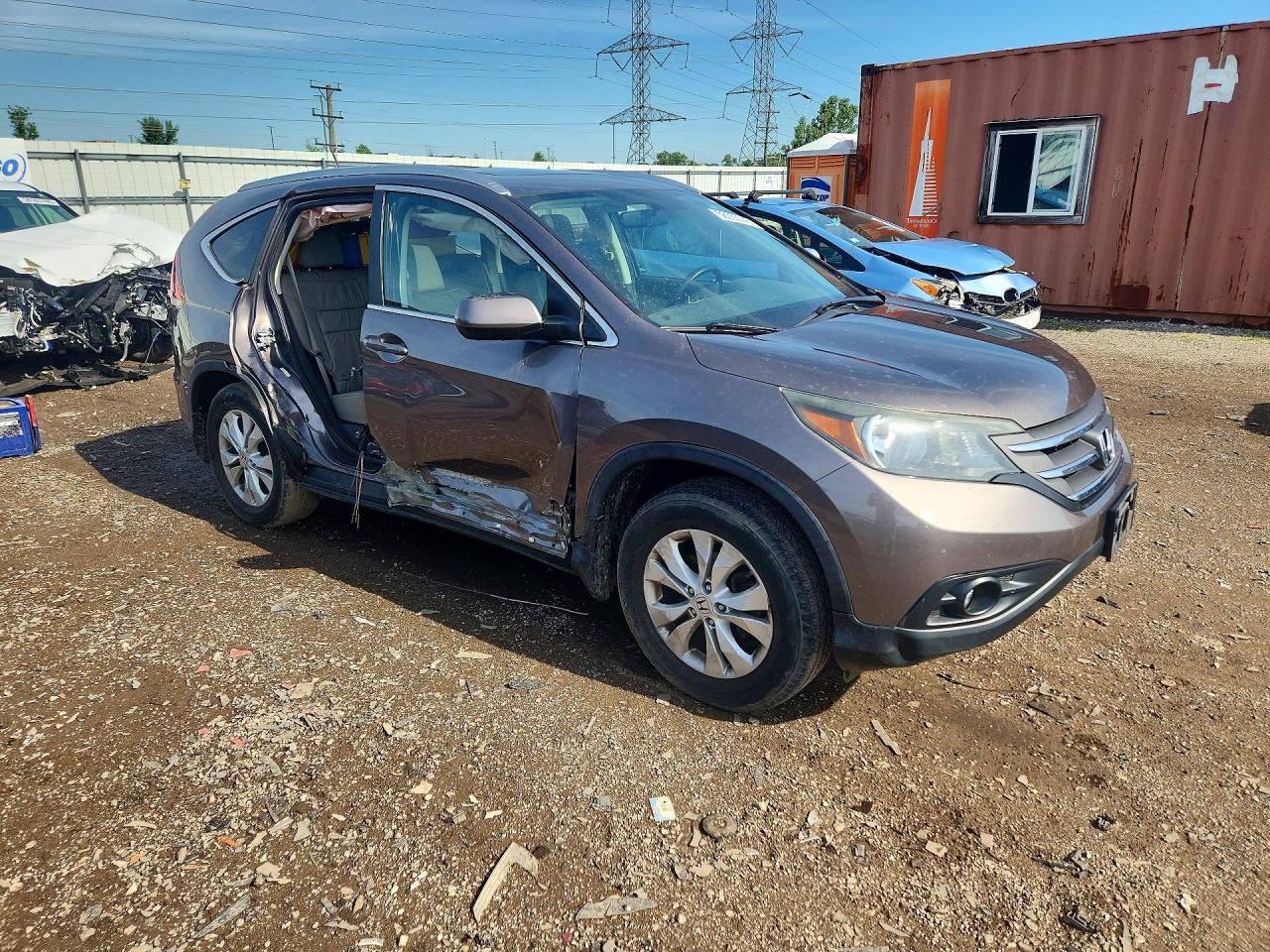 2013 Honda Cr-v Exl Gray vin: 5J6RM4H76DL069892