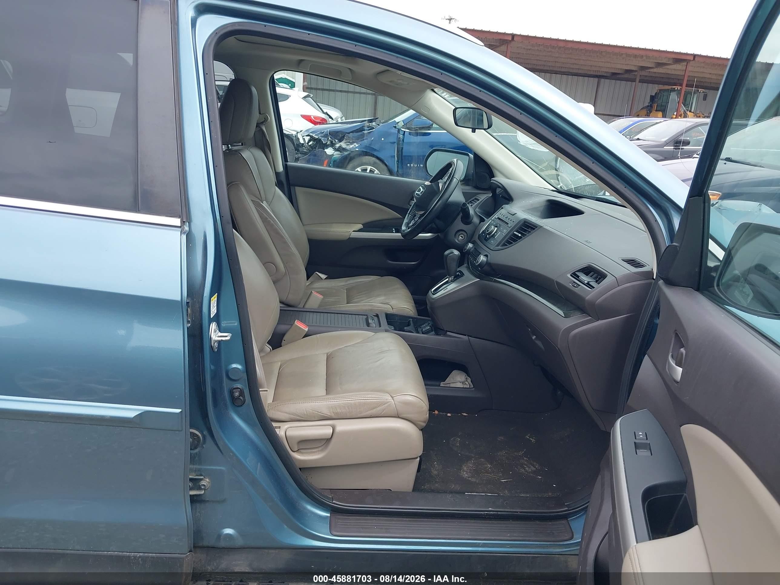 2013 Honda Cr-v Ex-l Blue vin: 5J6RM4H76DL072016