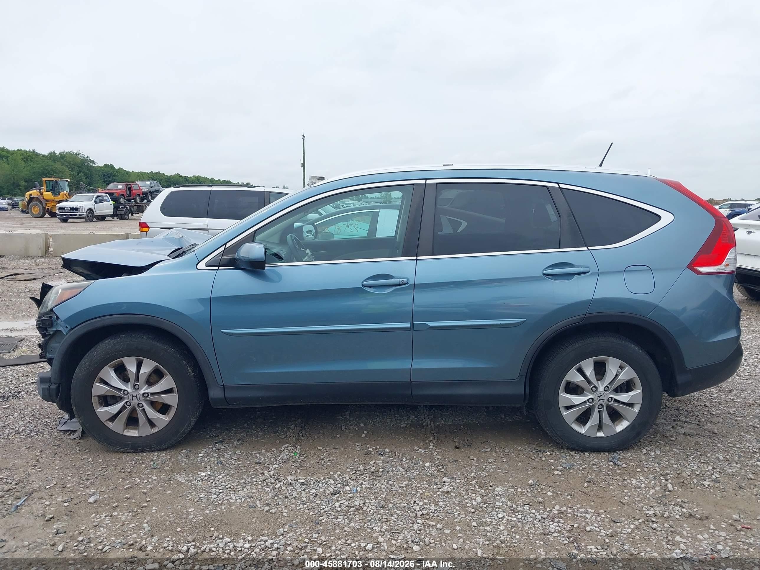 2013 Honda Cr-v Ex-l Blue vin: 5J6RM4H76DL072016
