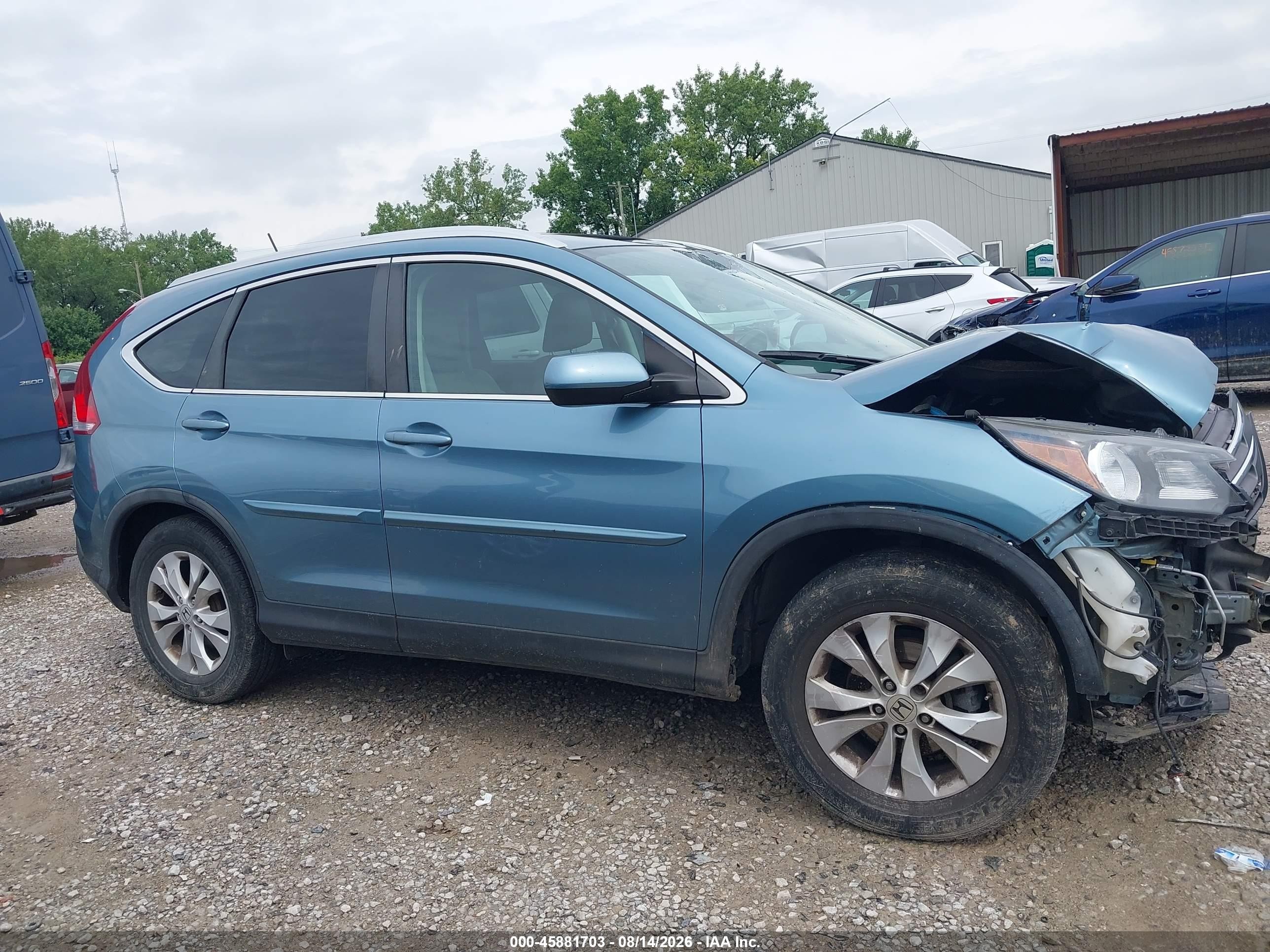 2013 Honda Cr-v Ex-l Blue vin: 5J6RM4H76DL072016