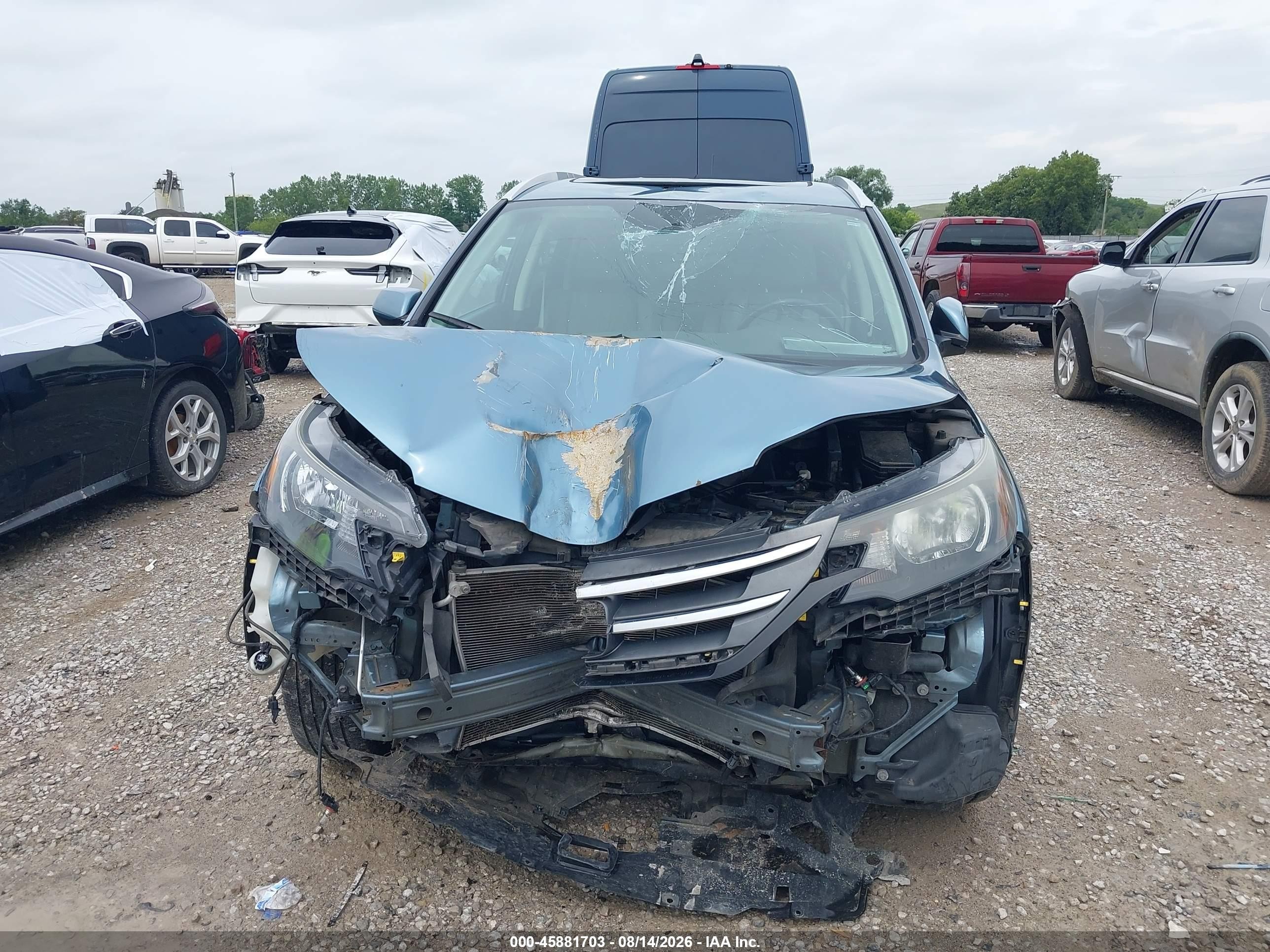 2013 Honda Cr-v Ex-l Blue vin: 5J6RM4H76DL072016