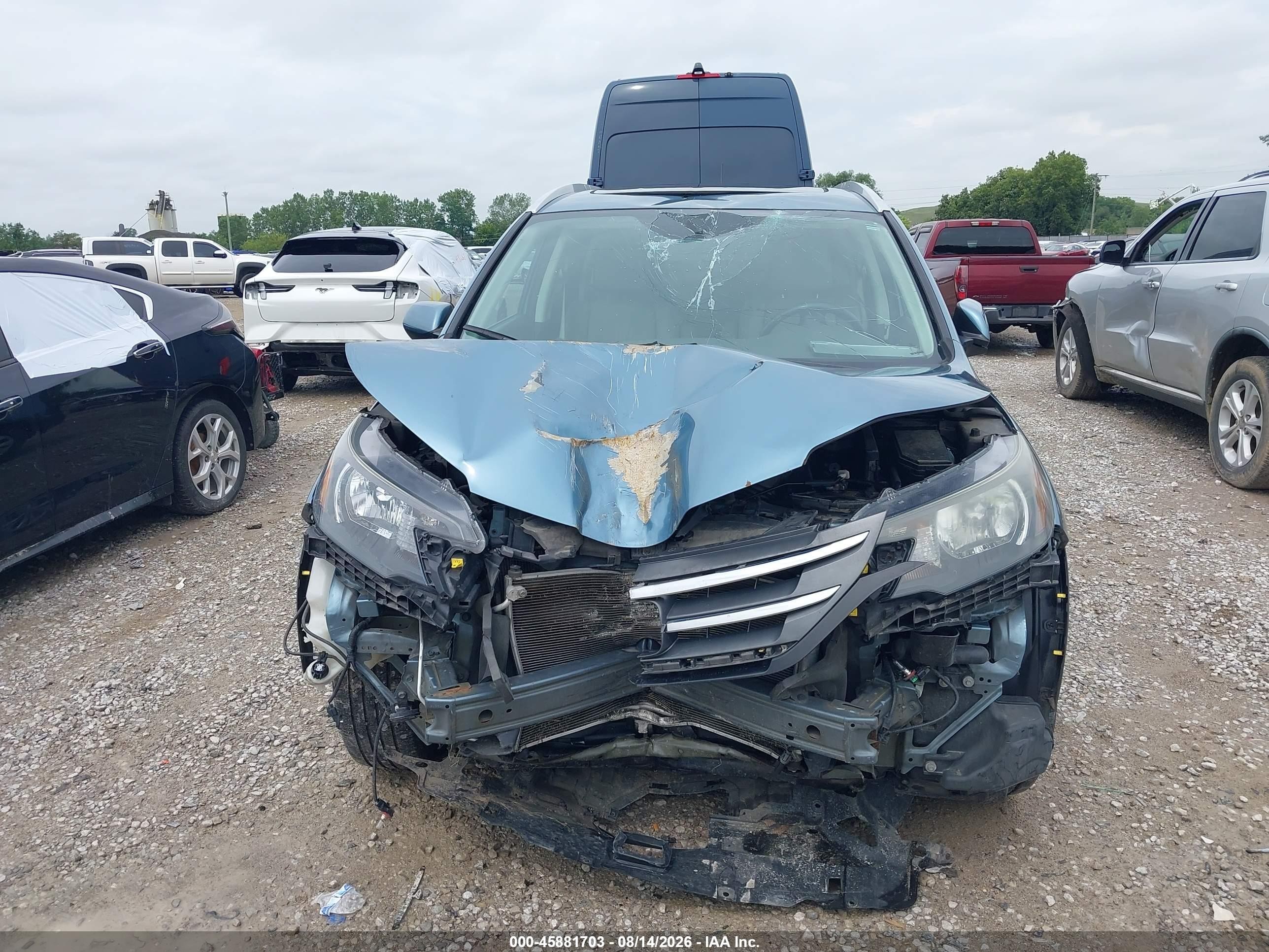 2013 Honda Cr-v Ex-l Blue vin: 5J6RM4H76DL072016