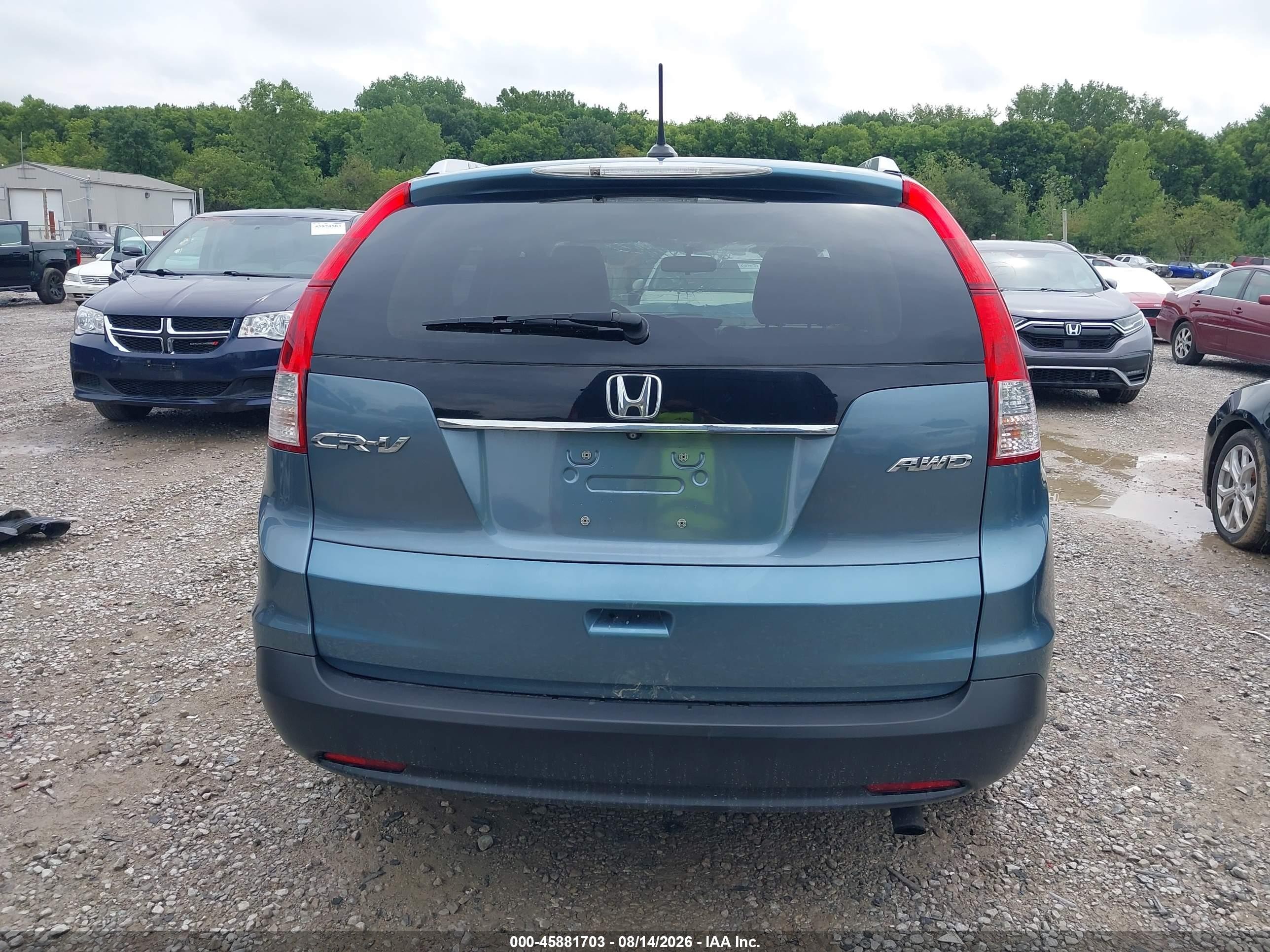 2013 Honda Cr-v Ex-l Blue vin: 5J6RM4H76DL072016
