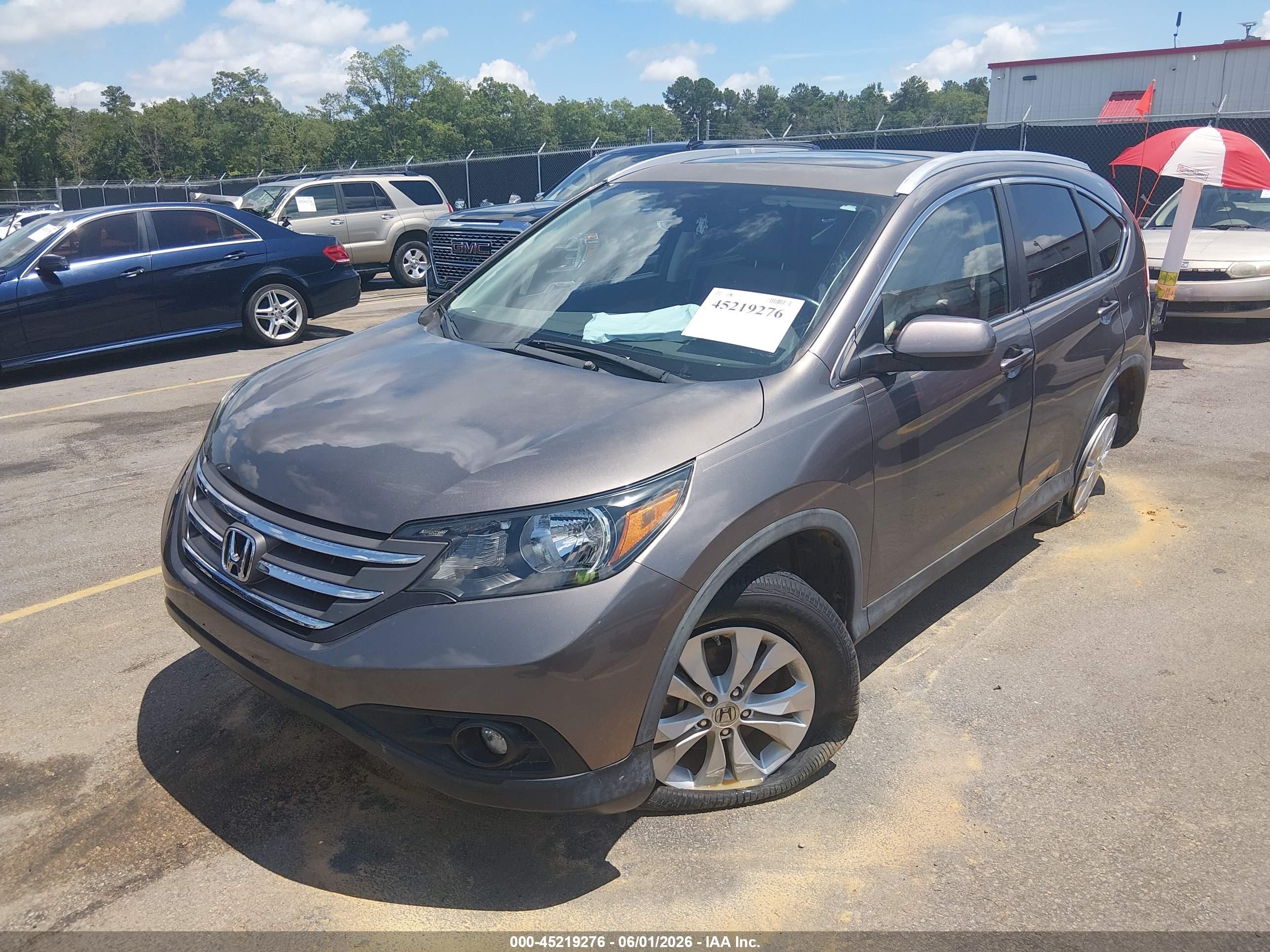 2013 Honda Cr-v Ex-l Gray vin: 5J6RM4H76DL072226