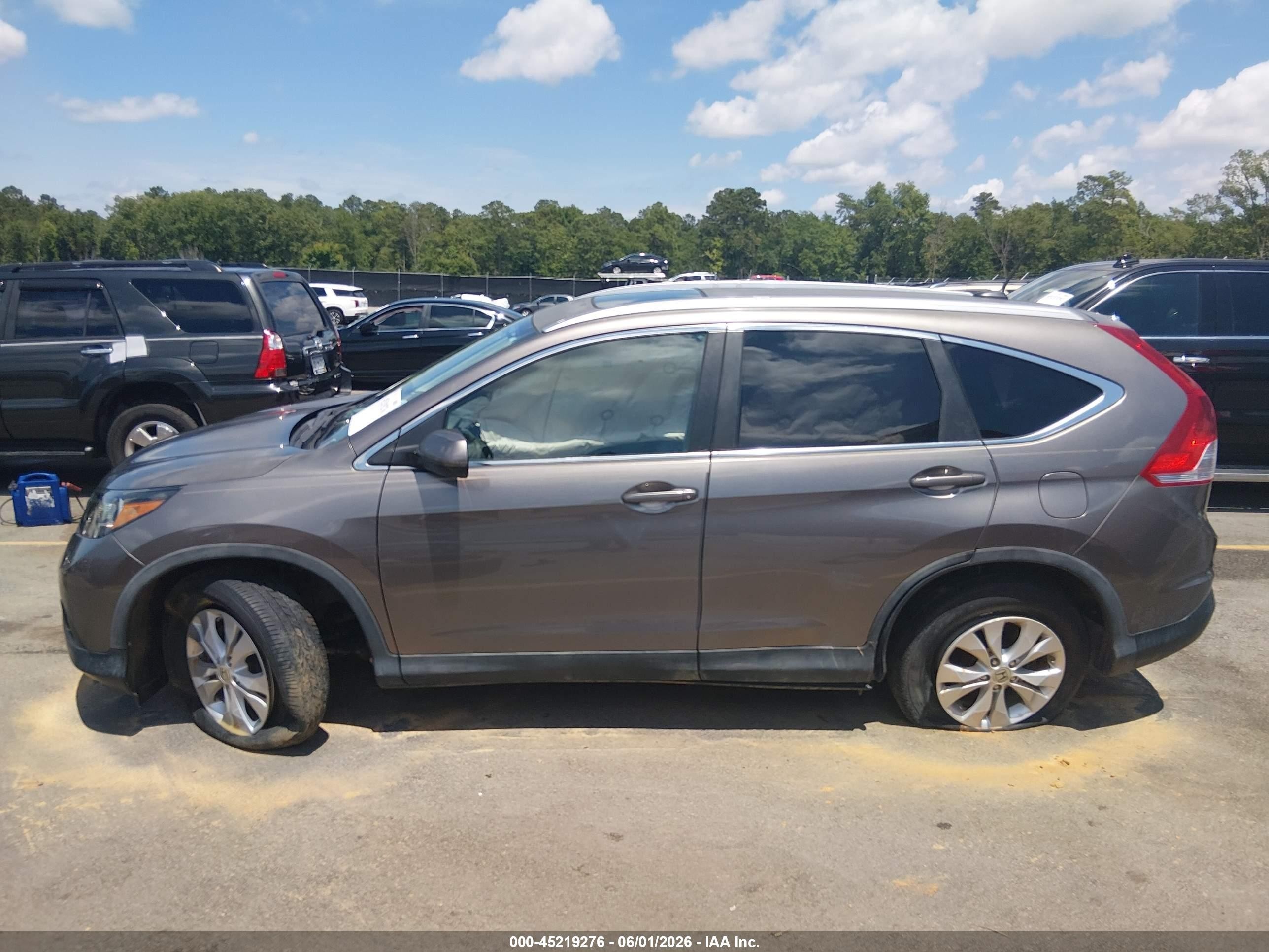 2013 Honda Cr-v Ex-l Gray vin: 5J6RM4H76DL072226