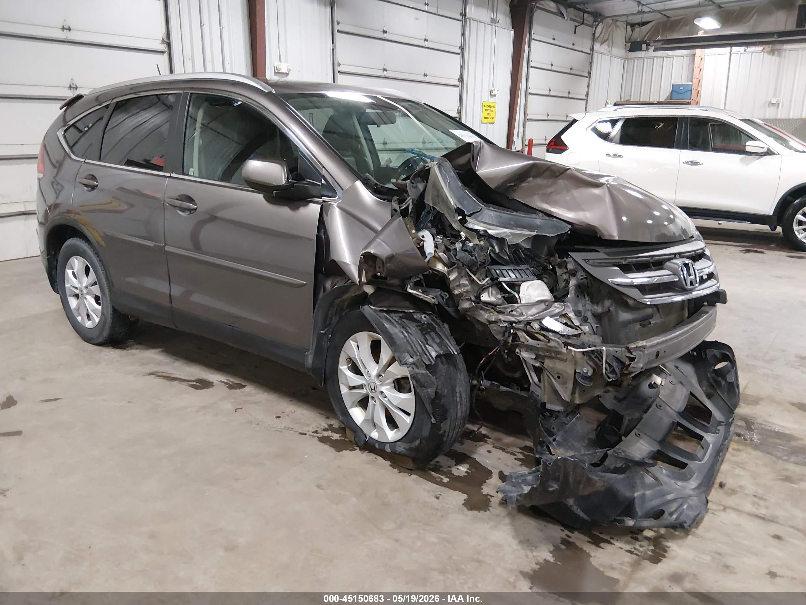 2013 Honda Cr-v Ex-l Gray vin: 5J6RM4H76DL077135