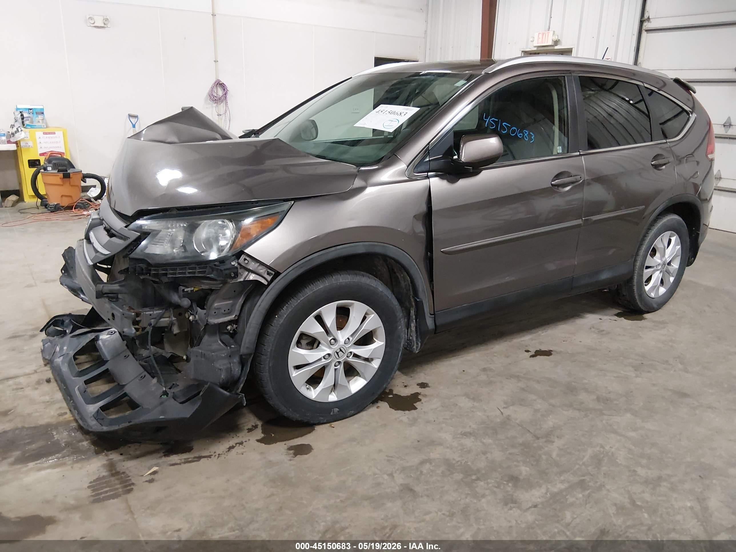 2013 Honda Cr-v Ex-l Gray vin: 5J6RM4H76DL077135