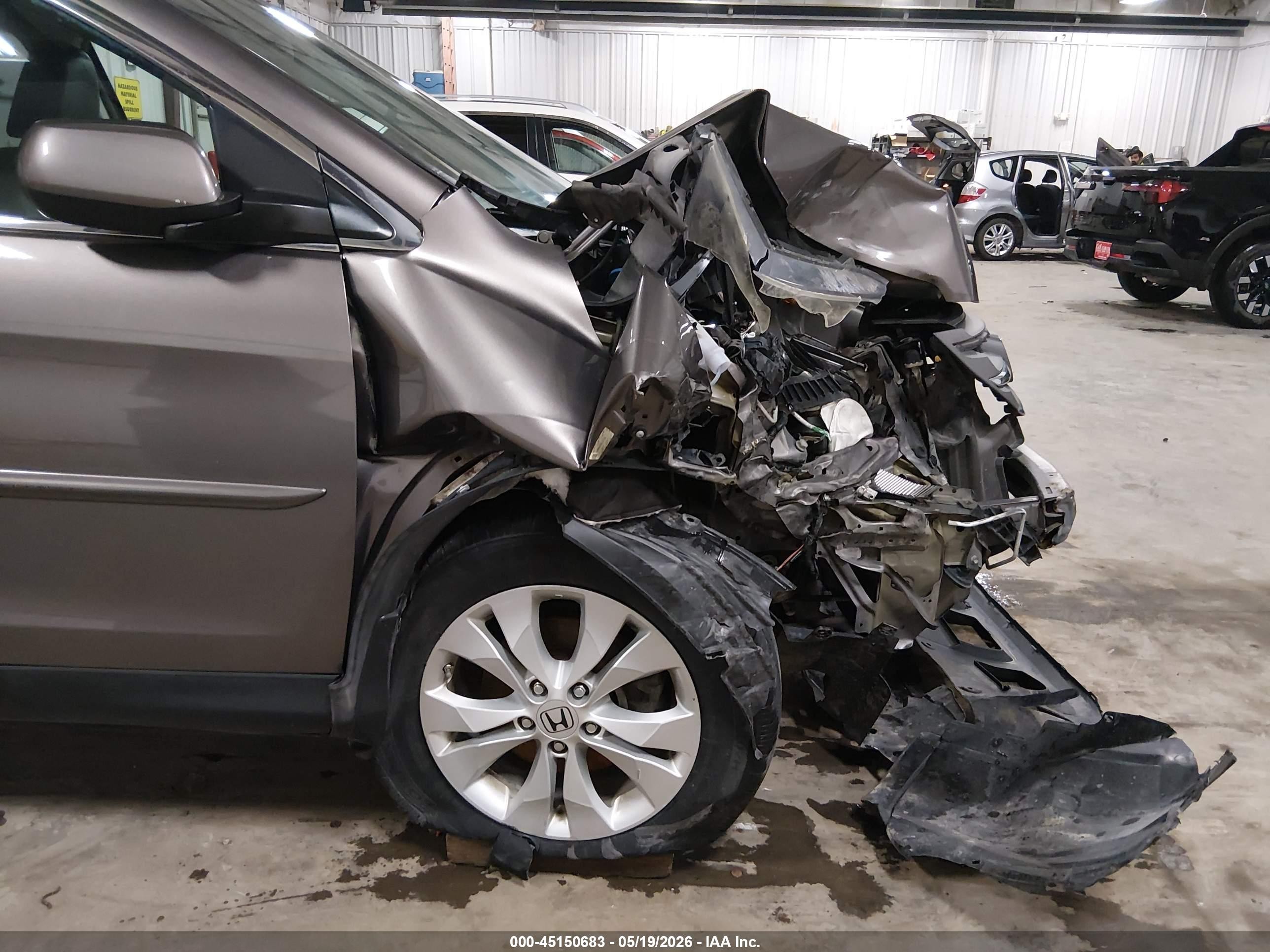 2013 Honda Cr-v Ex-l Gray vin: 5J6RM4H76DL077135