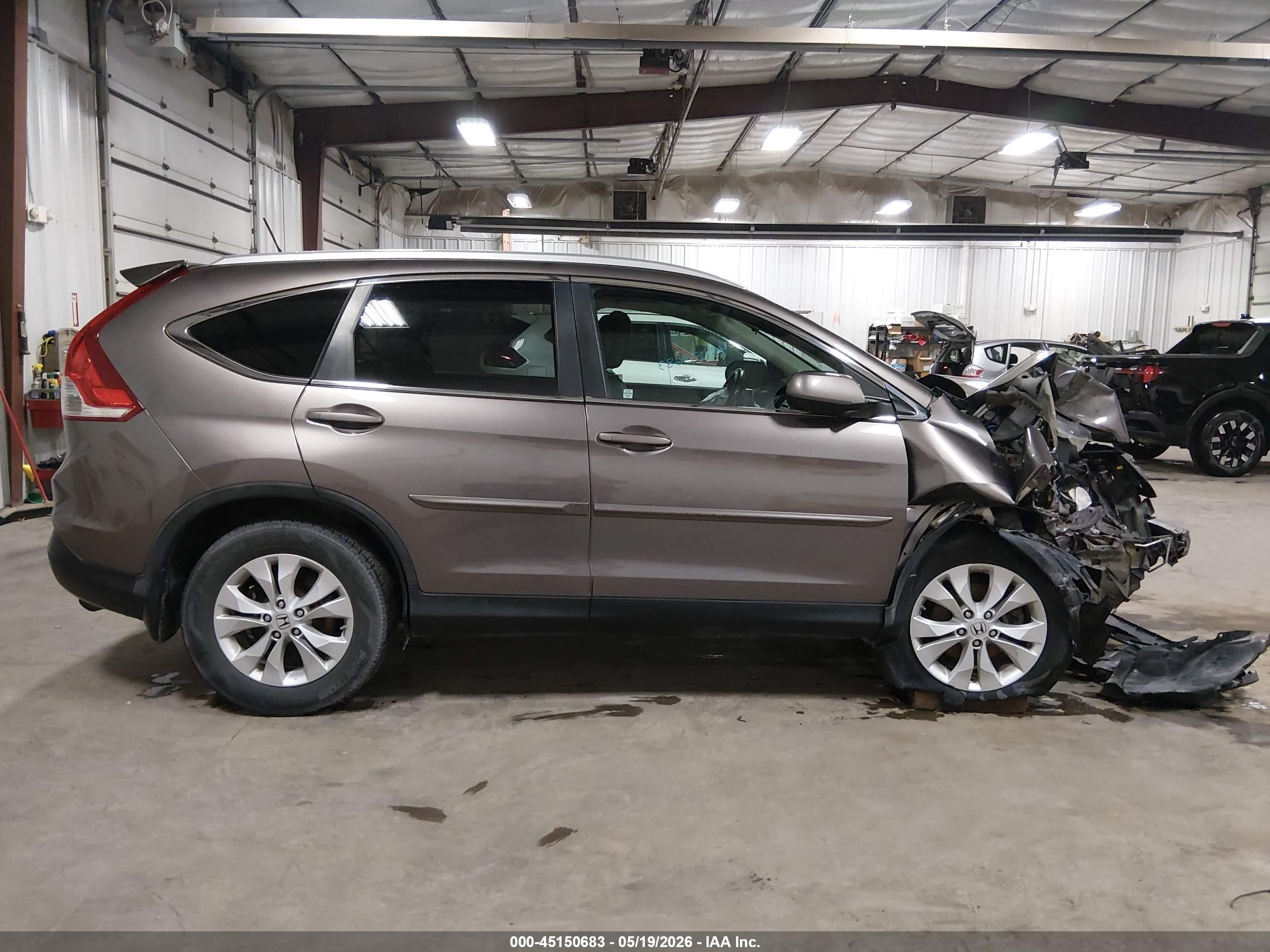 2013 Honda Cr-v Ex-l Gray vin: 5J6RM4H76DL077135