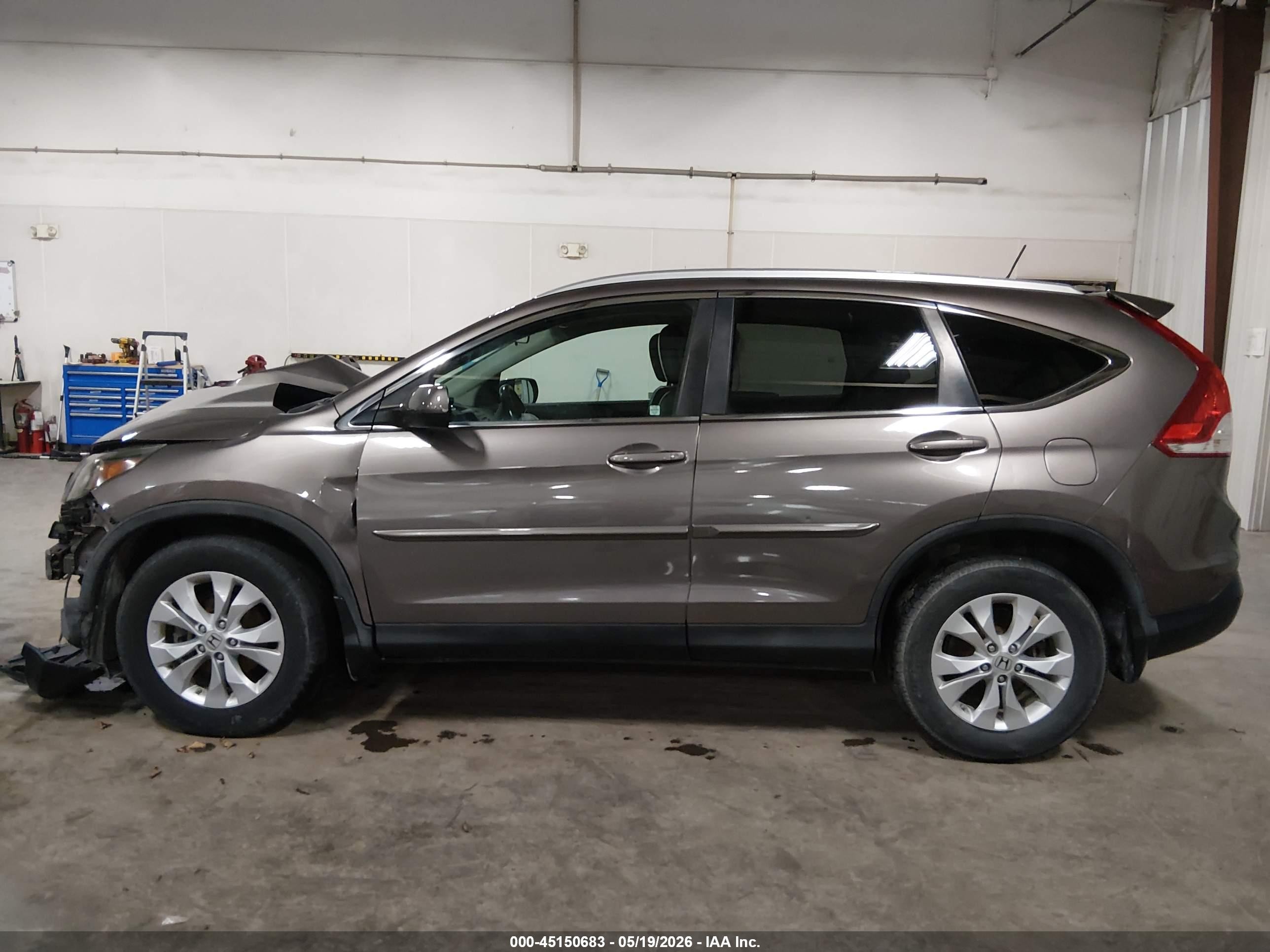2013 Honda Cr-v Ex-l Gray vin: 5J6RM4H76DL077135