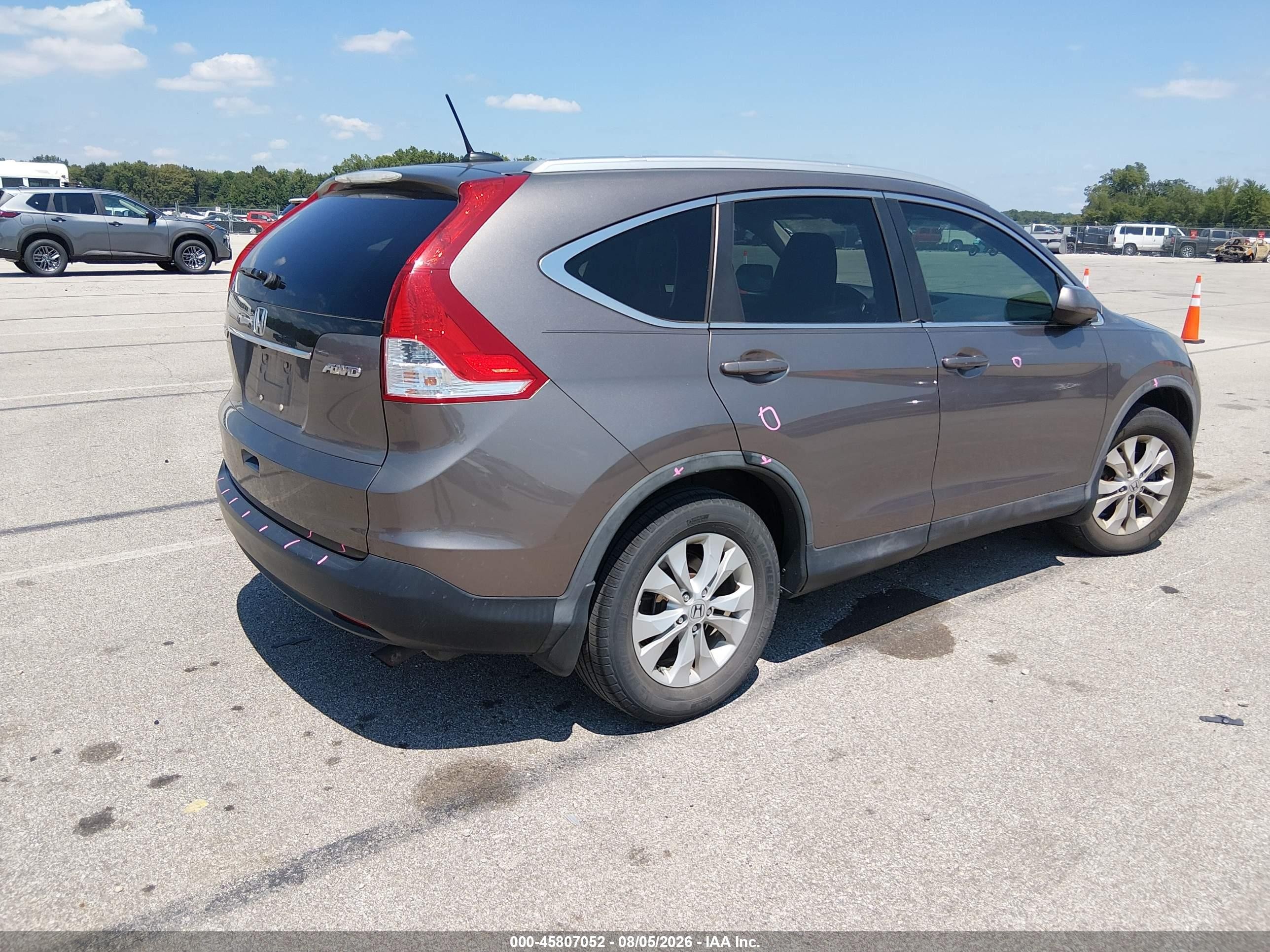 2013 Honda Cr-v Ex-l Серый vin: 5J6RM4H76DL077166