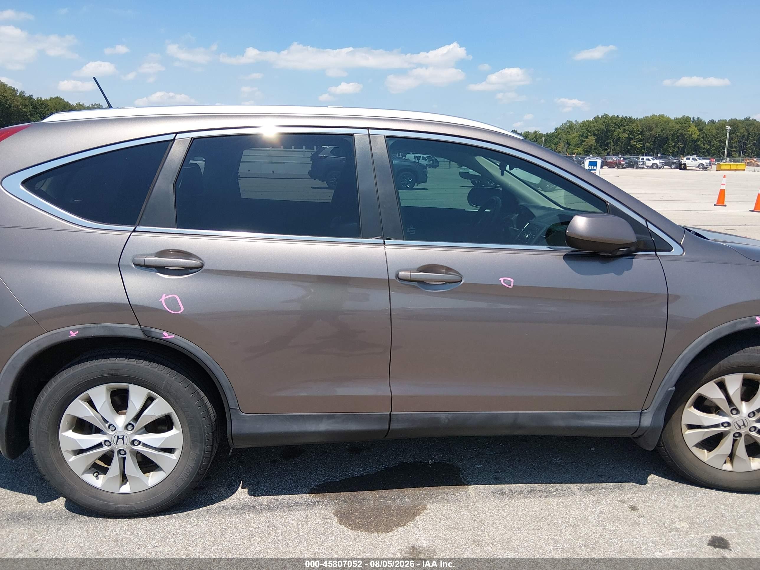 2013 Honda Cr-v Ex-l Серый vin: 5J6RM4H76DL077166