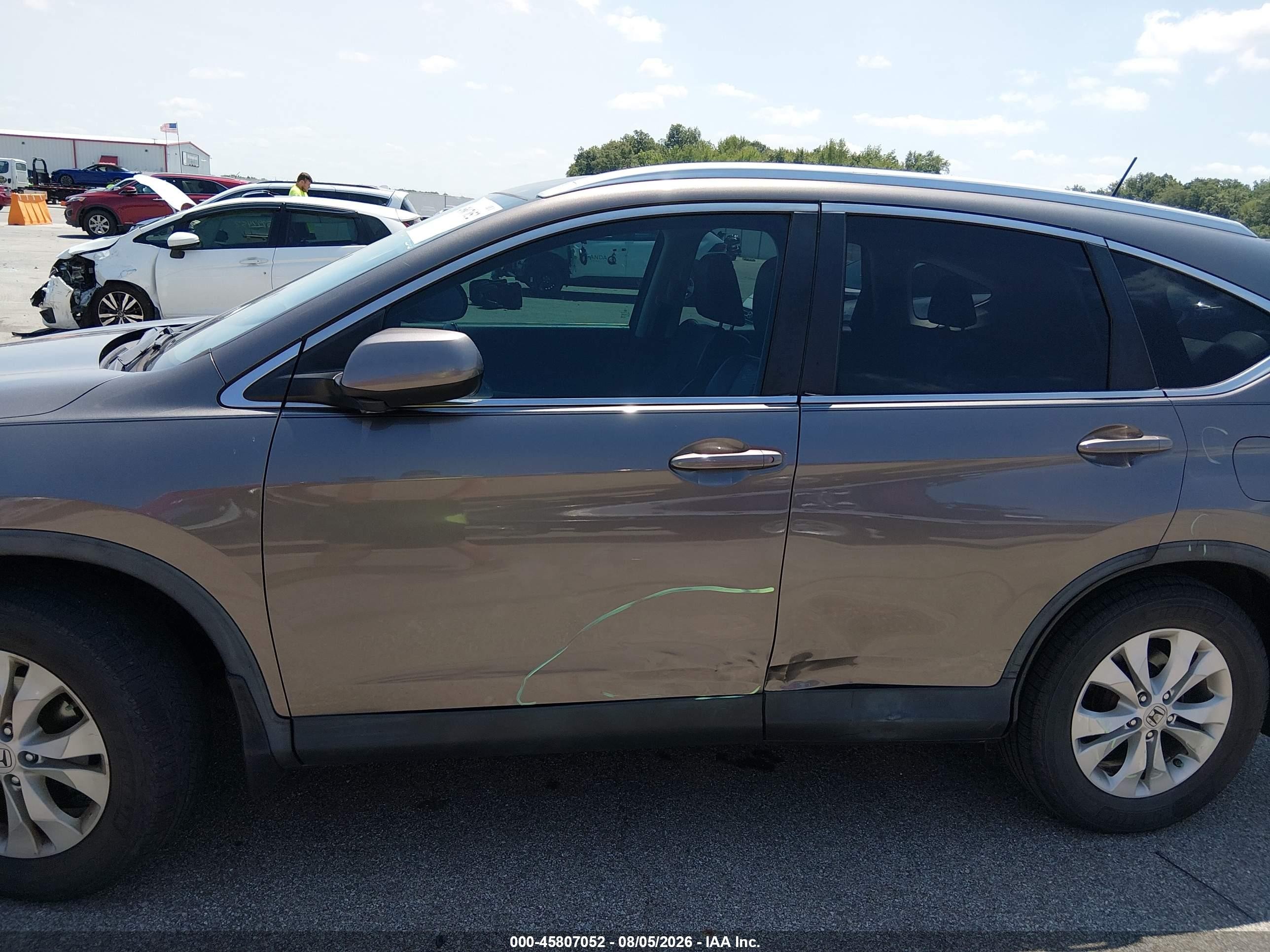 2013 Honda Cr-v Ex-l Серый vin: 5J6RM4H76DL077166