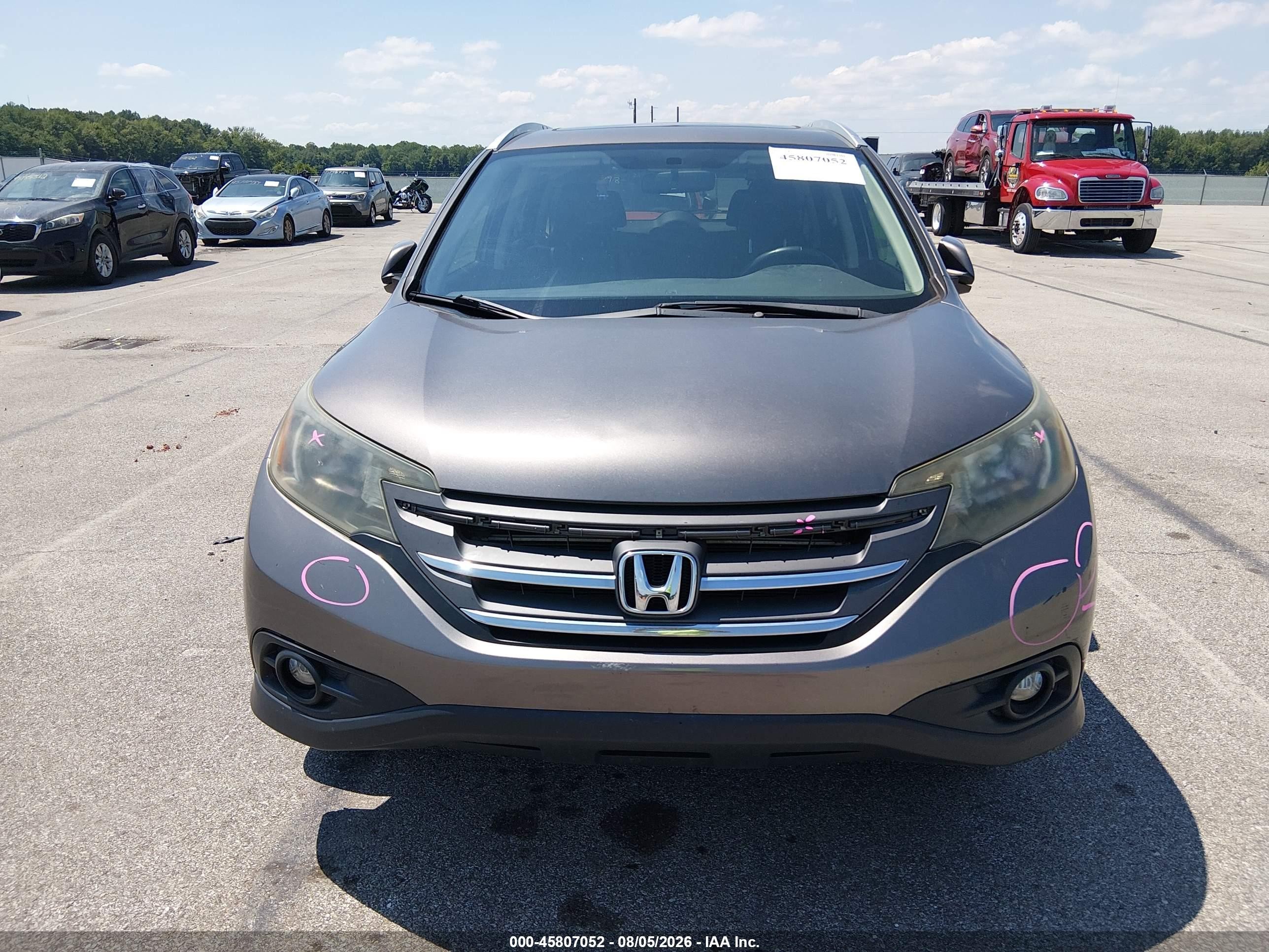 2013 Honda Cr-v Ex-l Серый vin: 5J6RM4H76DL077166