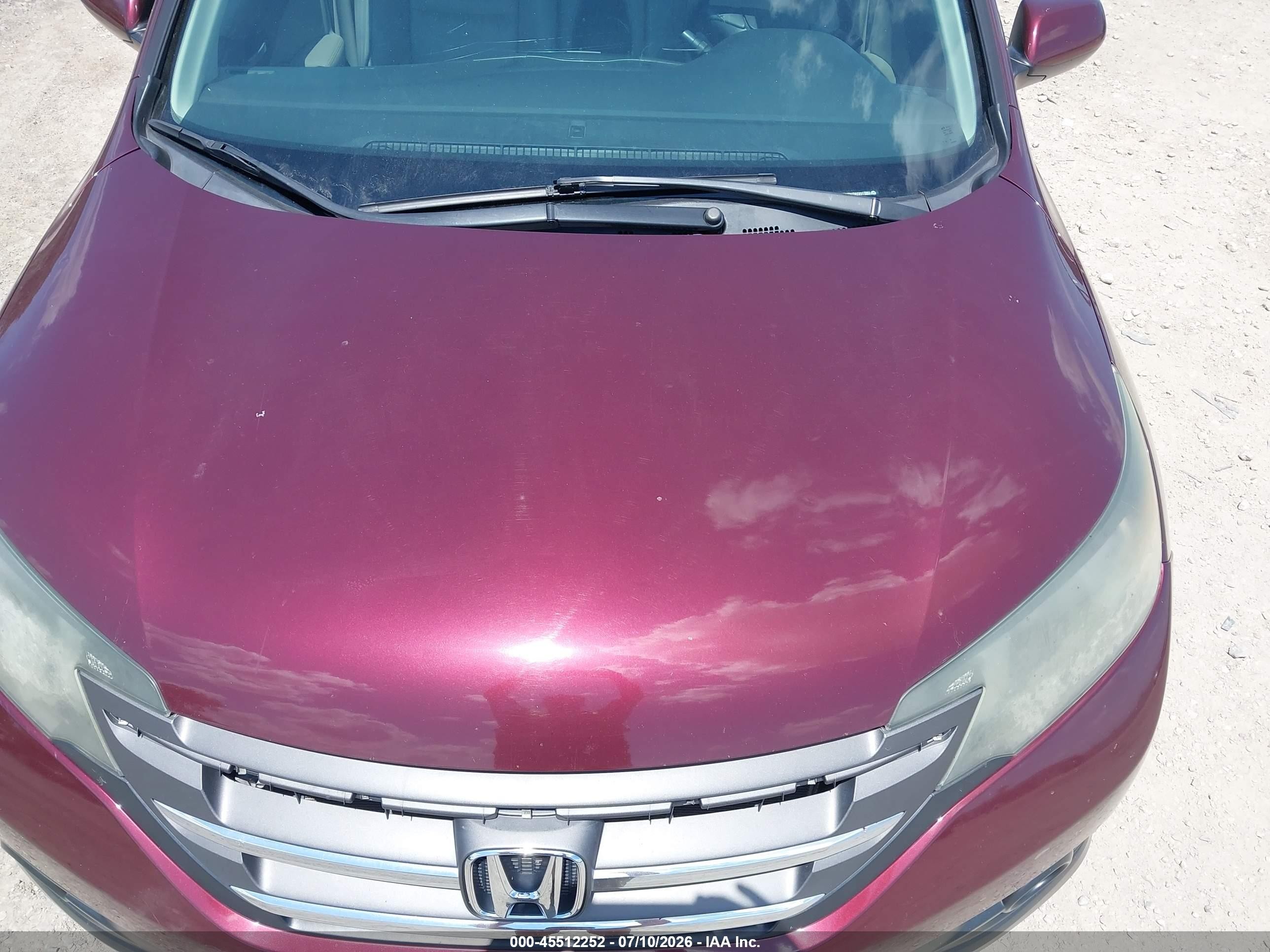 2013 Honda Cr-v Ex-l Темно-бордовый vin: 5J6RM4H76DL085851