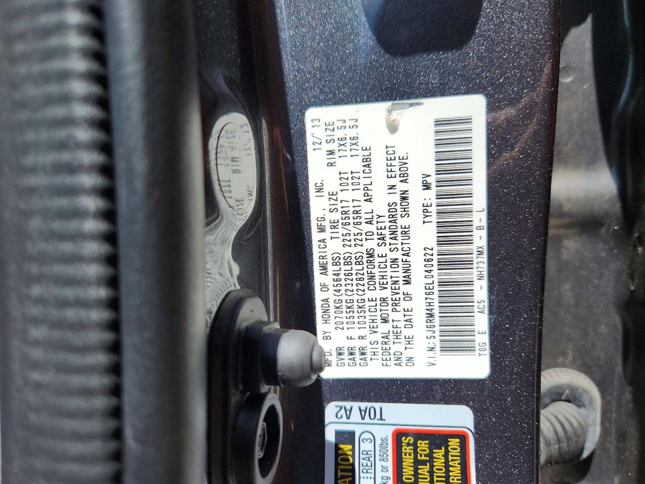 2014 Honda Cr-v Exl Silver vin: 5J6RM4H76EL040622