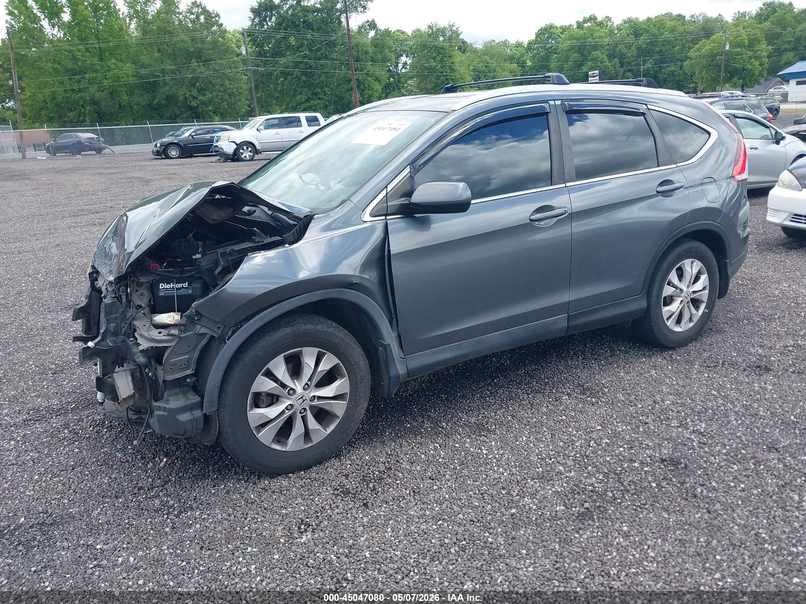2014 Honda Cr-v Ex-l Серый vin: 5J6RM4H76EL043391