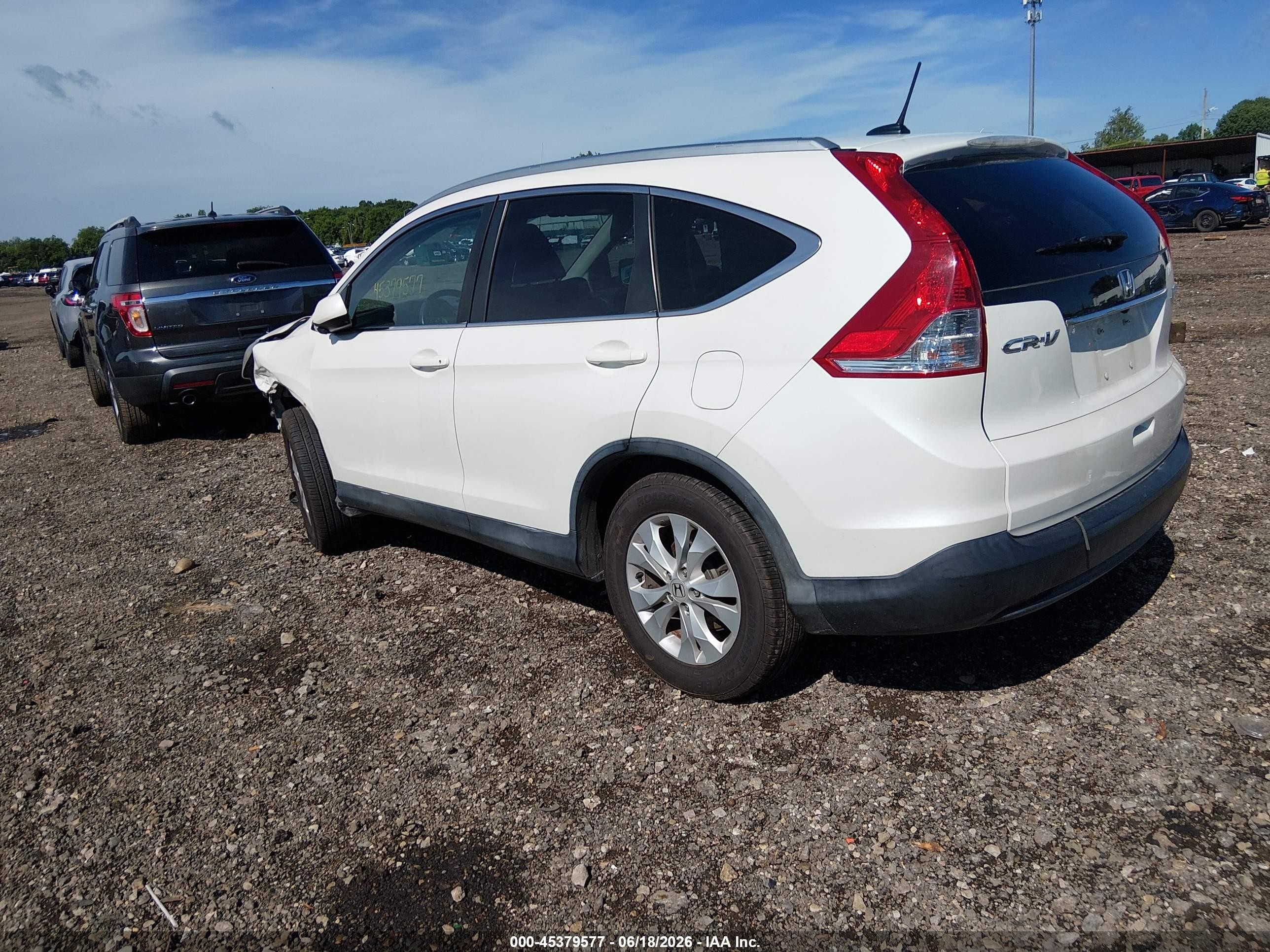 2014 Honda Cr-v Ex-l Белый vin: 5J6RM4H76EL048574