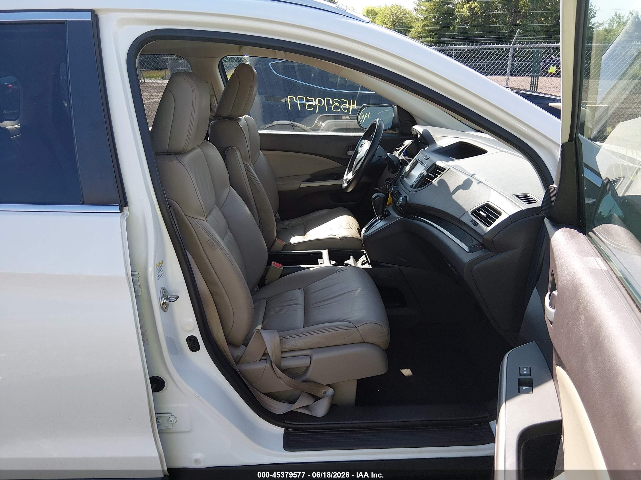2014 Honda Cr-v Ex-l Белый vin: 5J6RM4H76EL048574