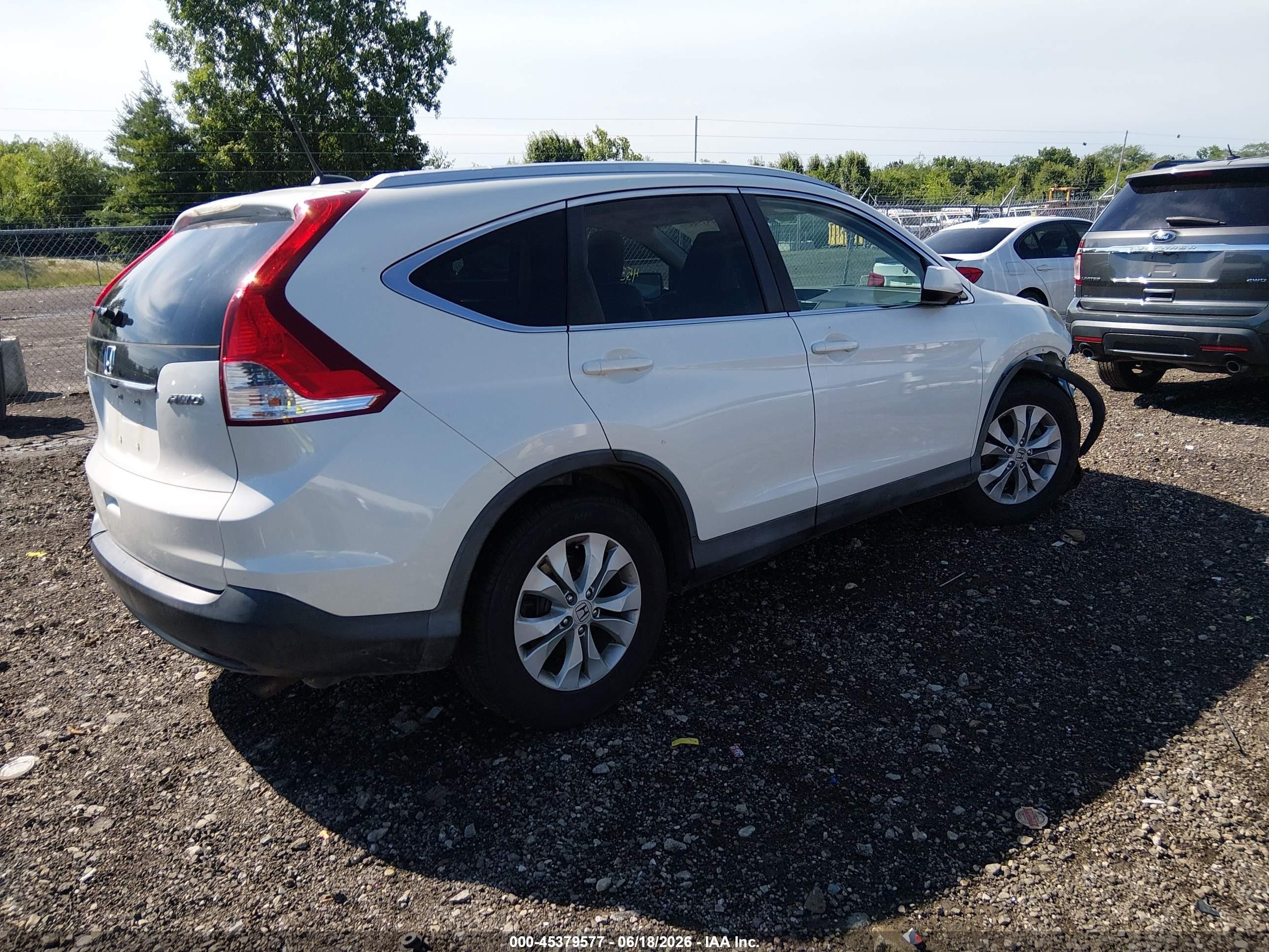 2014 Honda Cr-v Ex-l Белый vin: 5J6RM4H76EL048574