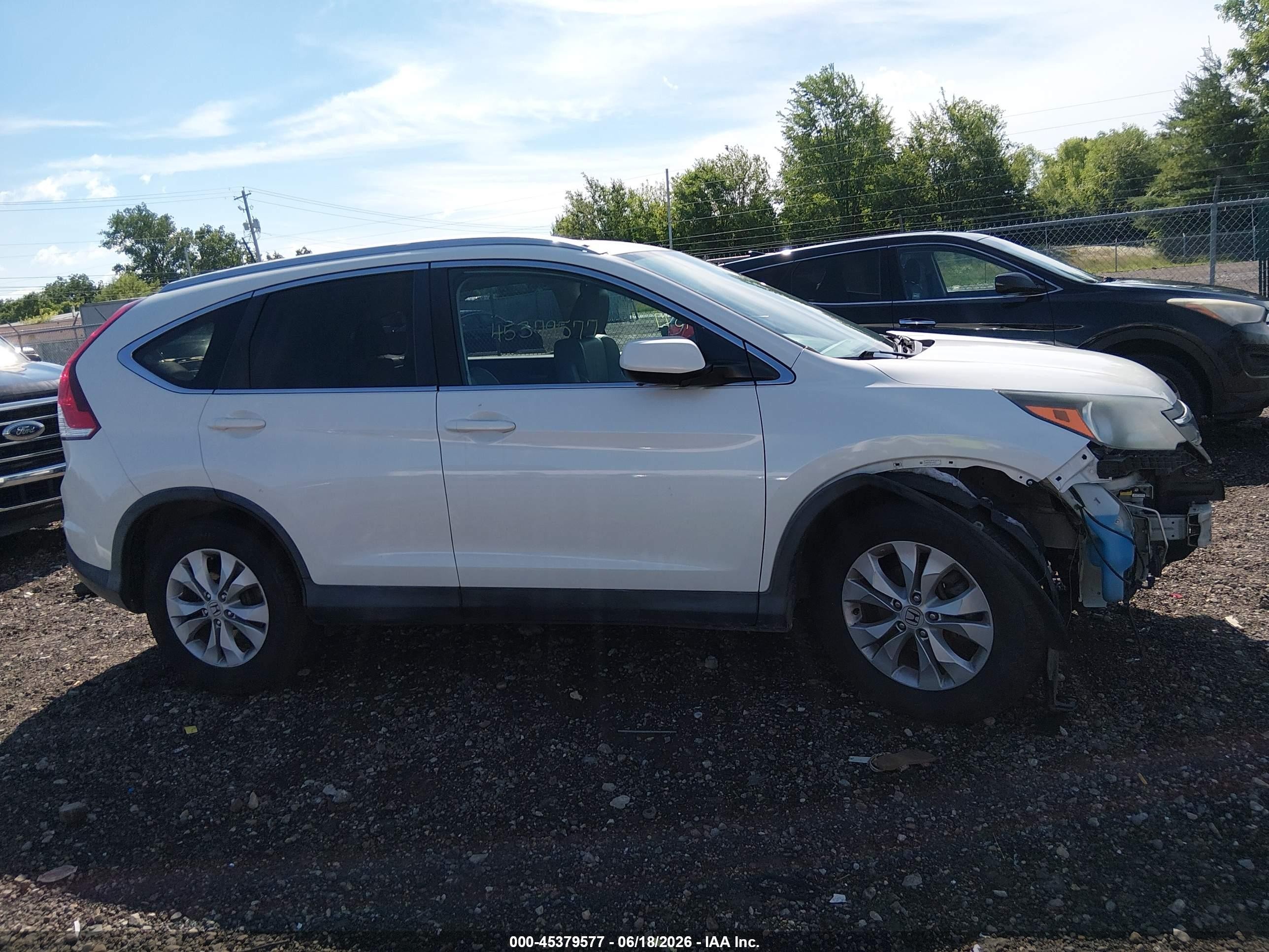 2014 Honda Cr-v Ex-l Белый vin: 5J6RM4H76EL048574