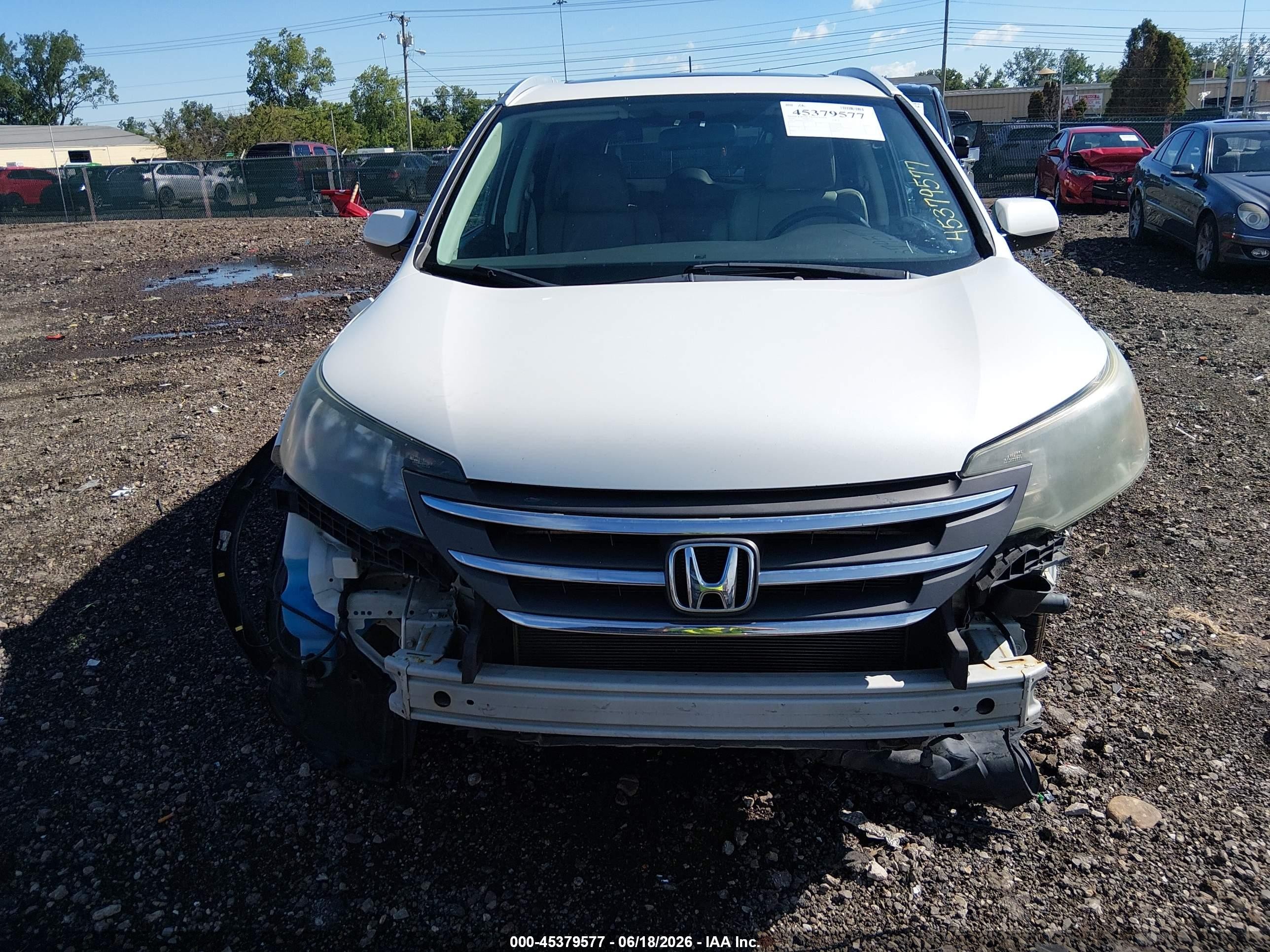 2014 Honda Cr-v Ex-l Белый vin: 5J6RM4H76EL048574