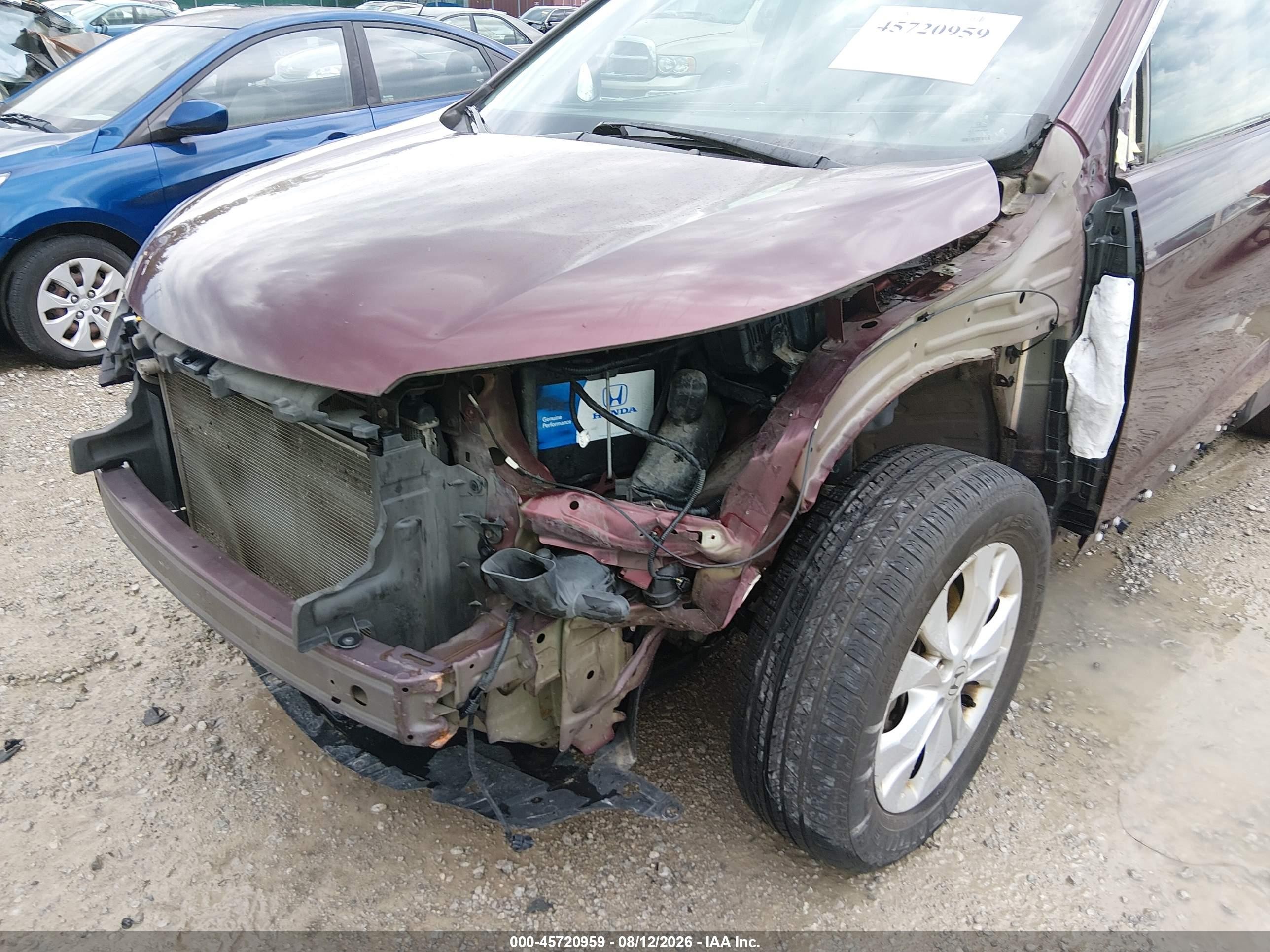 2014 Honda Cr-v Ex-l Burgundy vin: 5J6RM4H76EL061308