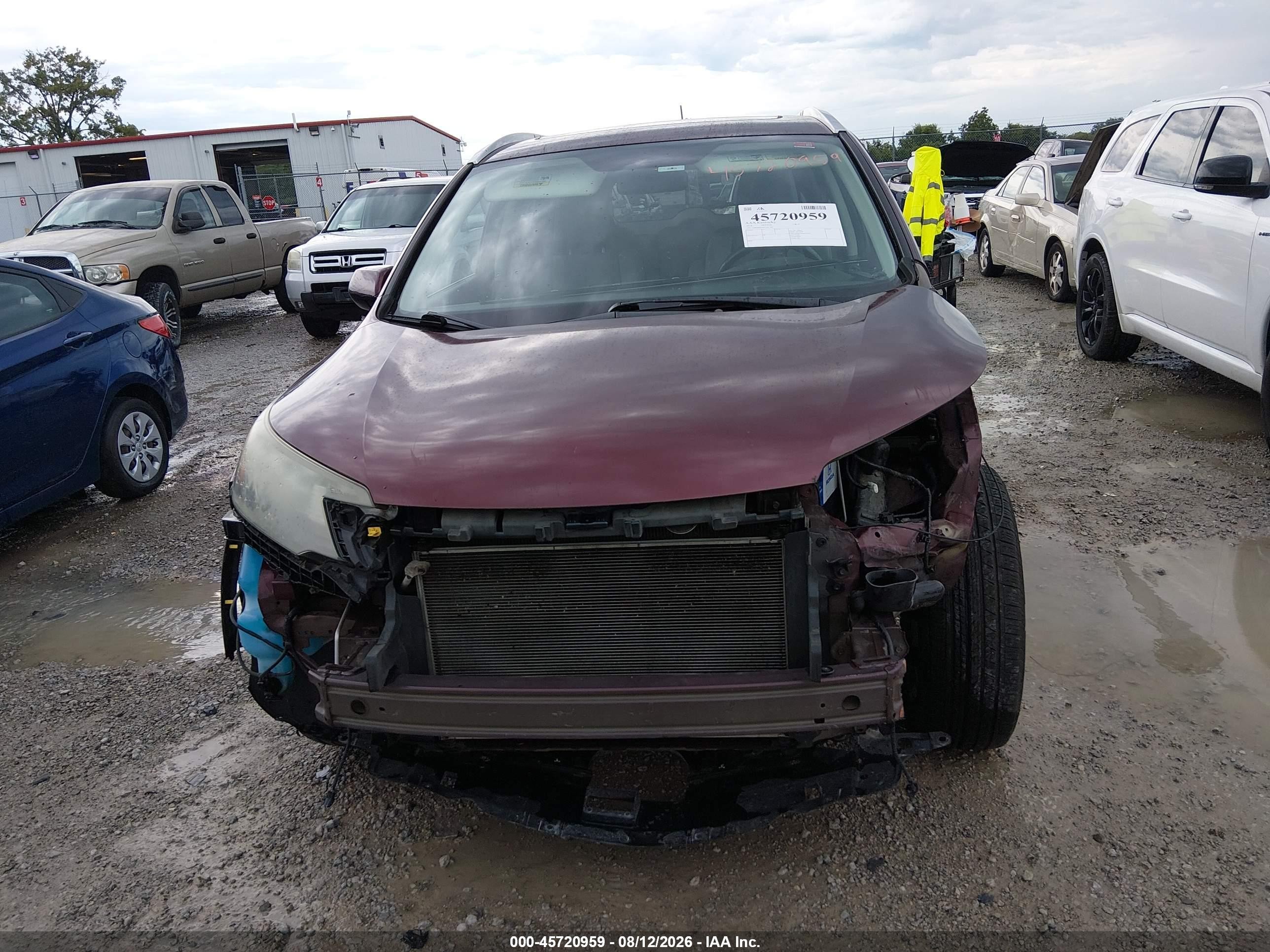 2014 Honda Cr-v Ex-l Burgundy vin: 5J6RM4H76EL061308