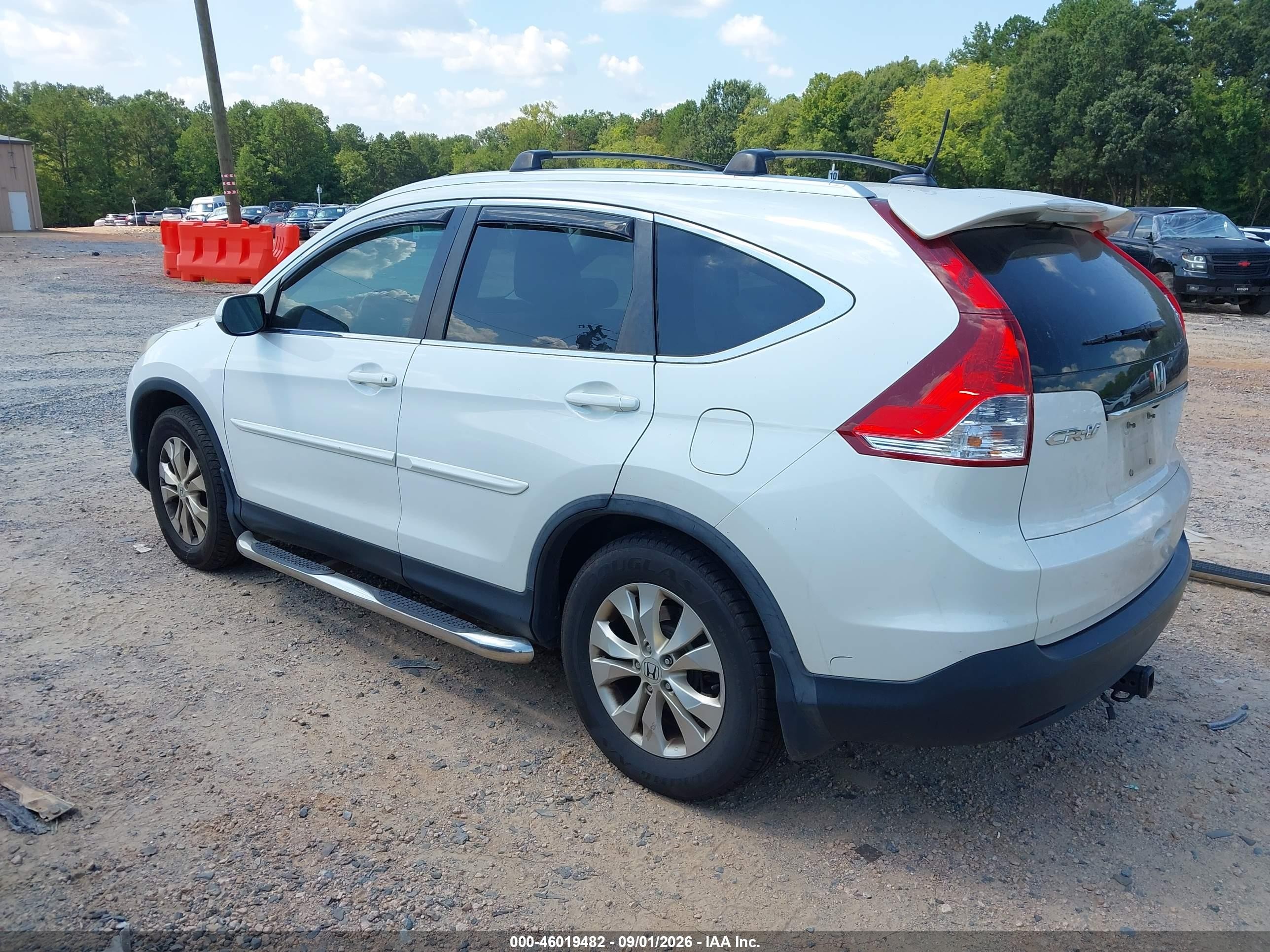 2014 Honda Cr-v Ex-l White vin: 5J6RM4H76EL067710