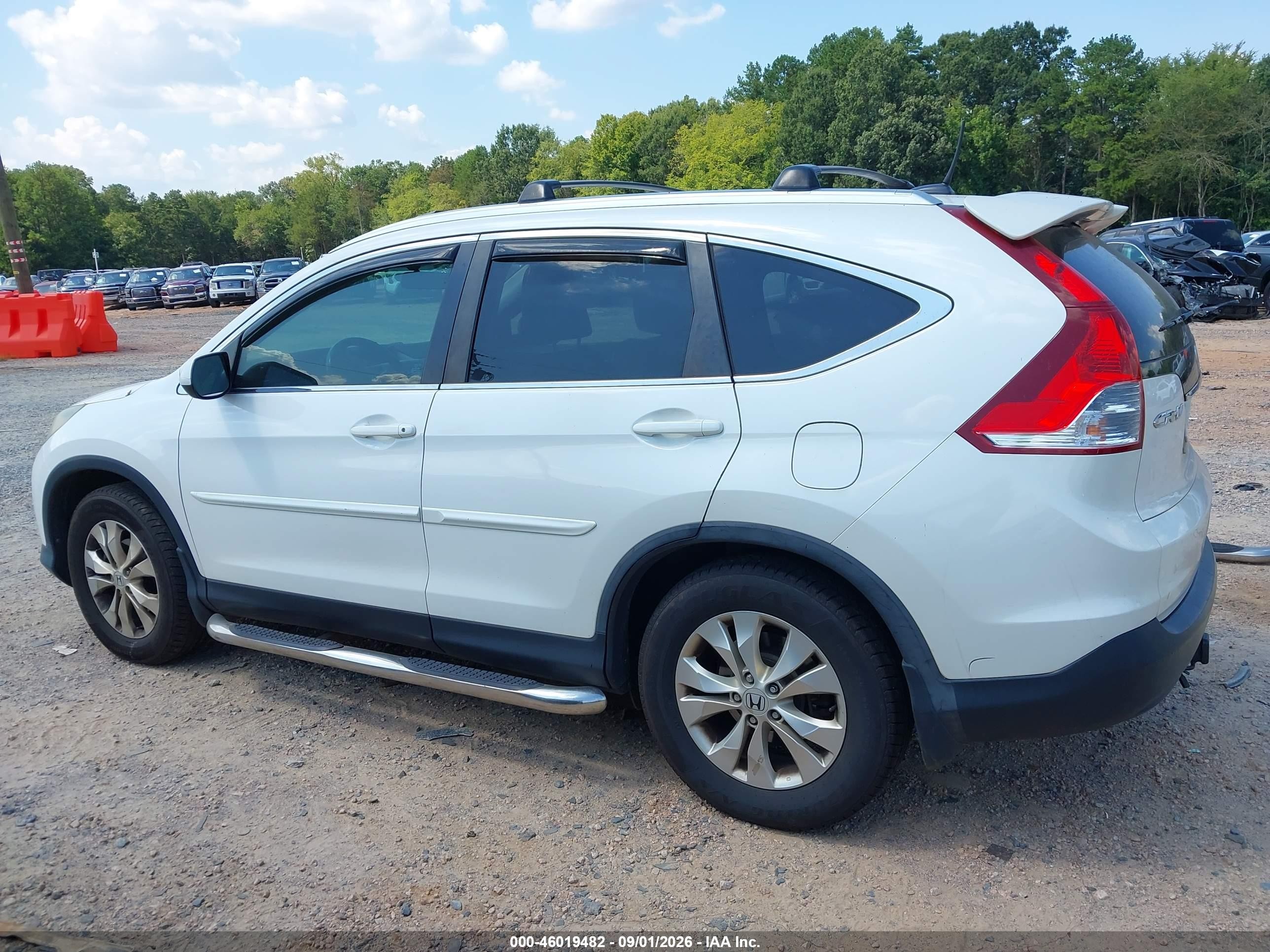 2014 Honda Cr-v Ex-l White vin: 5J6RM4H76EL067710