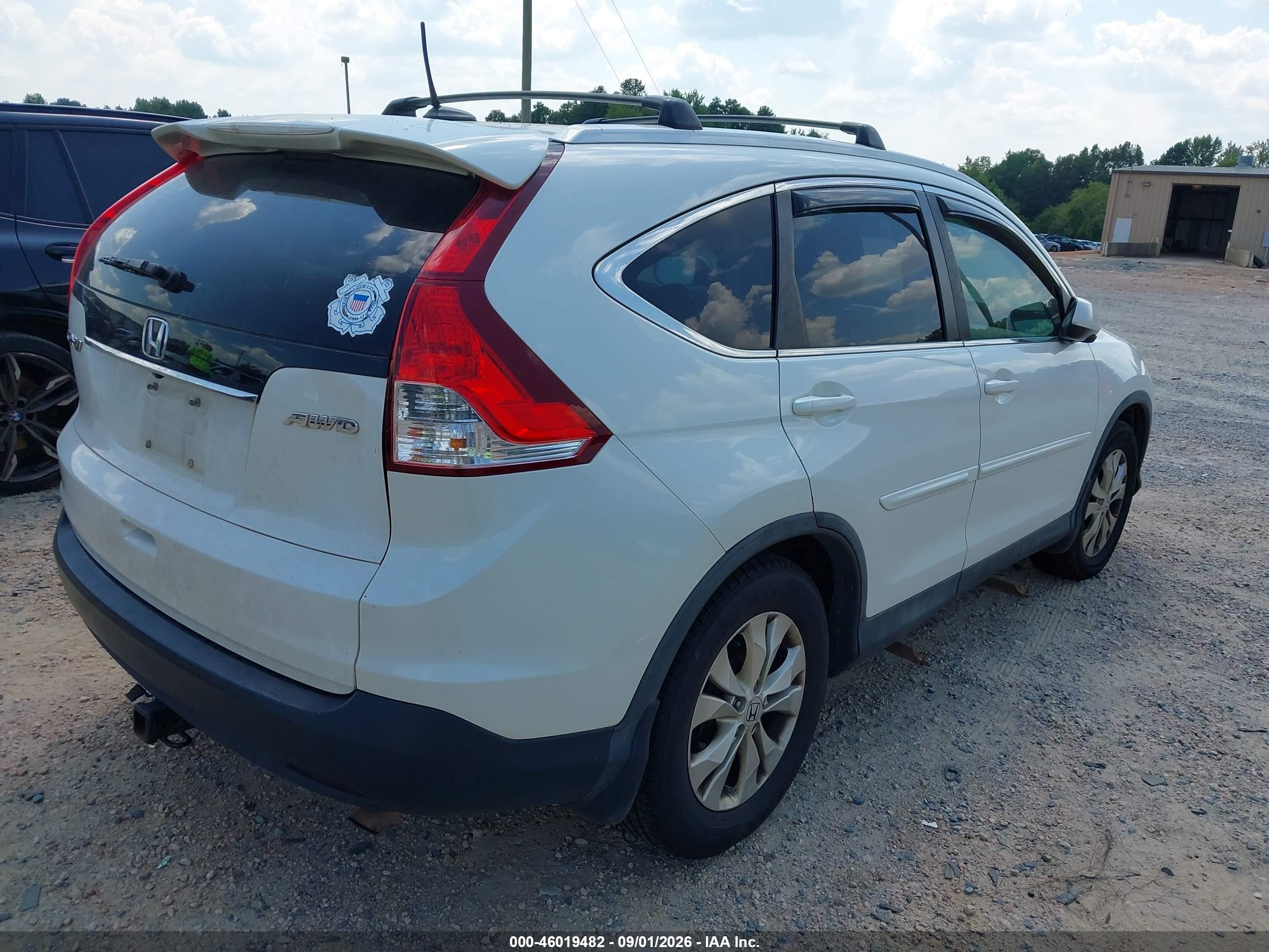 2014 Honda Cr-v Ex-l White vin: 5J6RM4H76EL067710