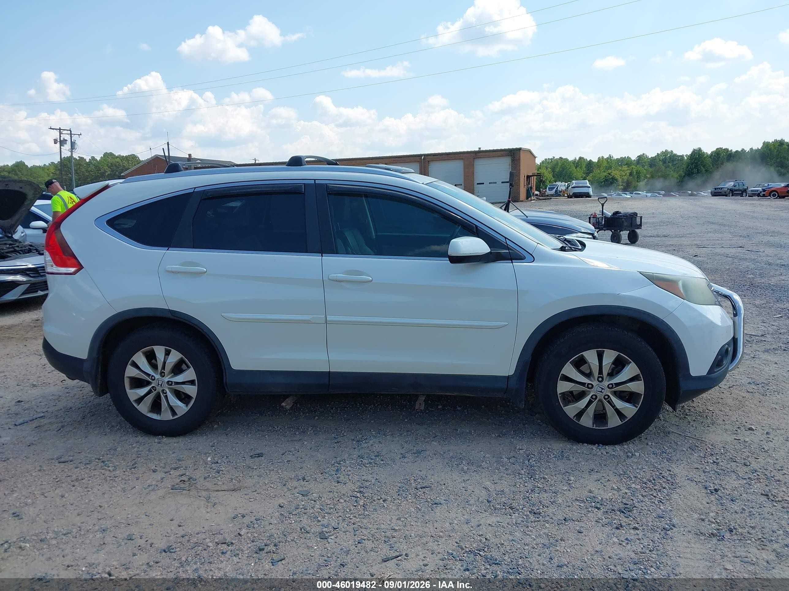 2014 Honda Cr-v Ex-l White vin: 5J6RM4H76EL067710