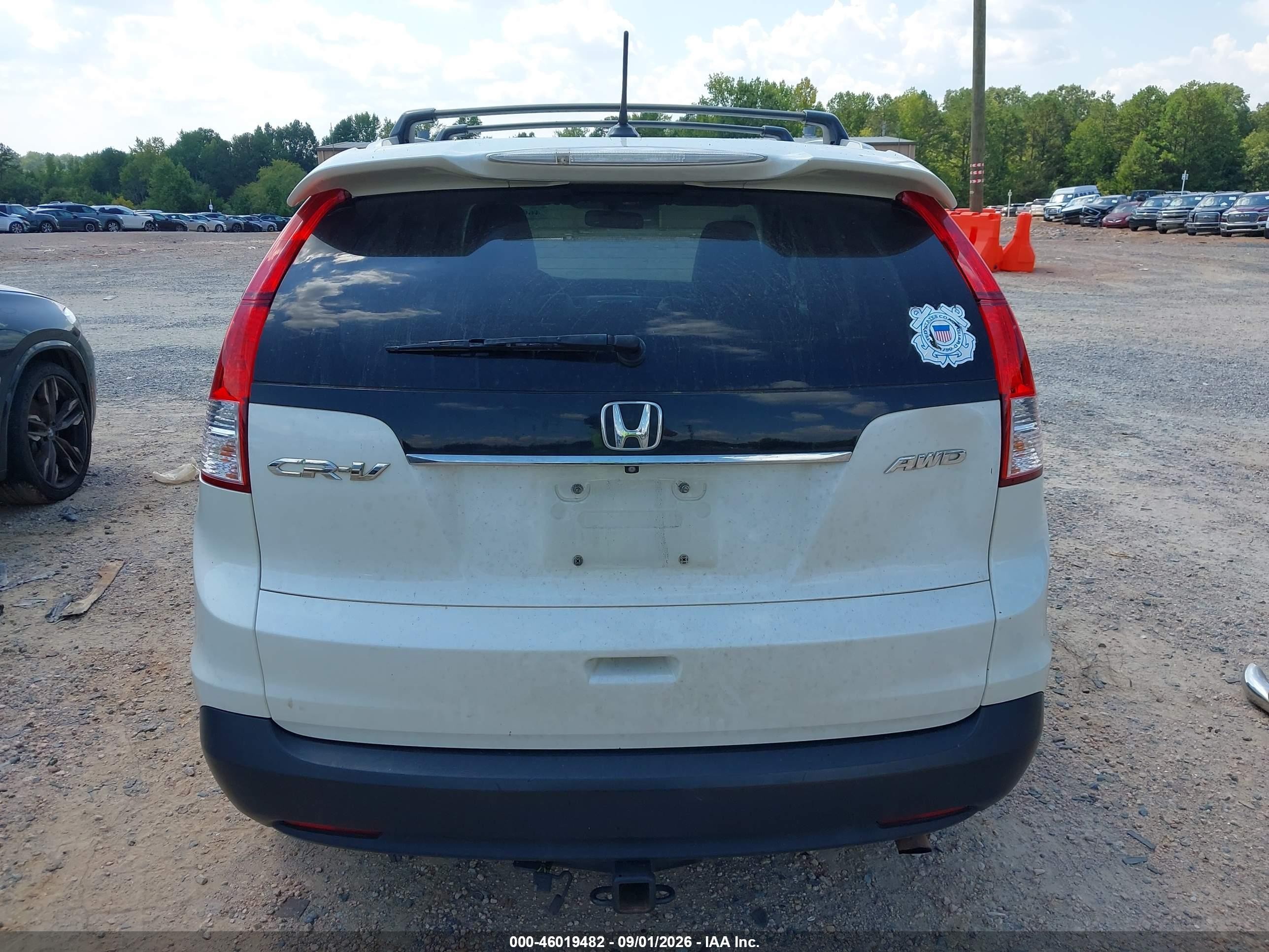 2014 Honda Cr-v Ex-l White vin: 5J6RM4H76EL067710