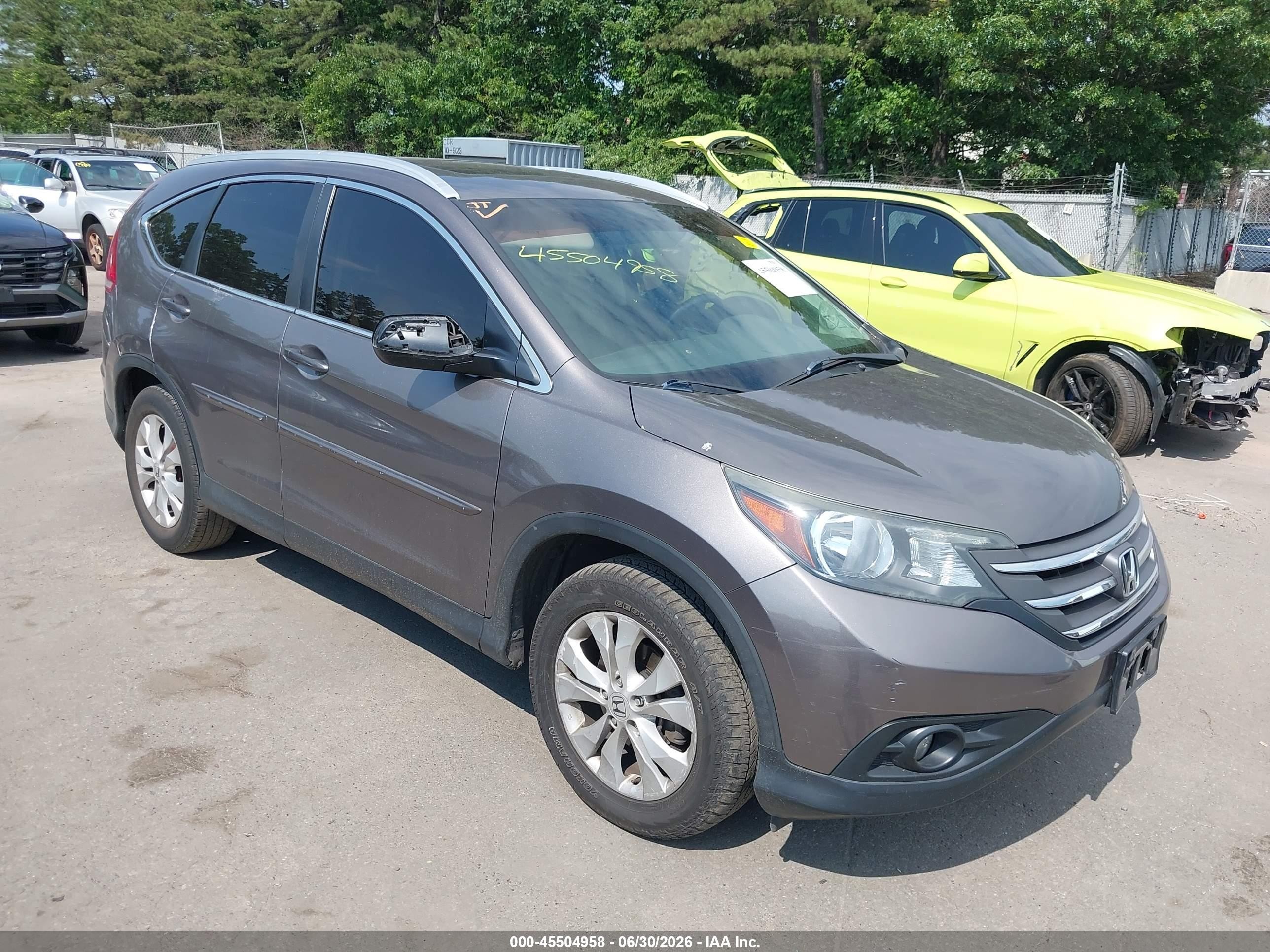 2014 Honda Cr-v Ex-l Gray vin: 5J6RM4H76EL070932