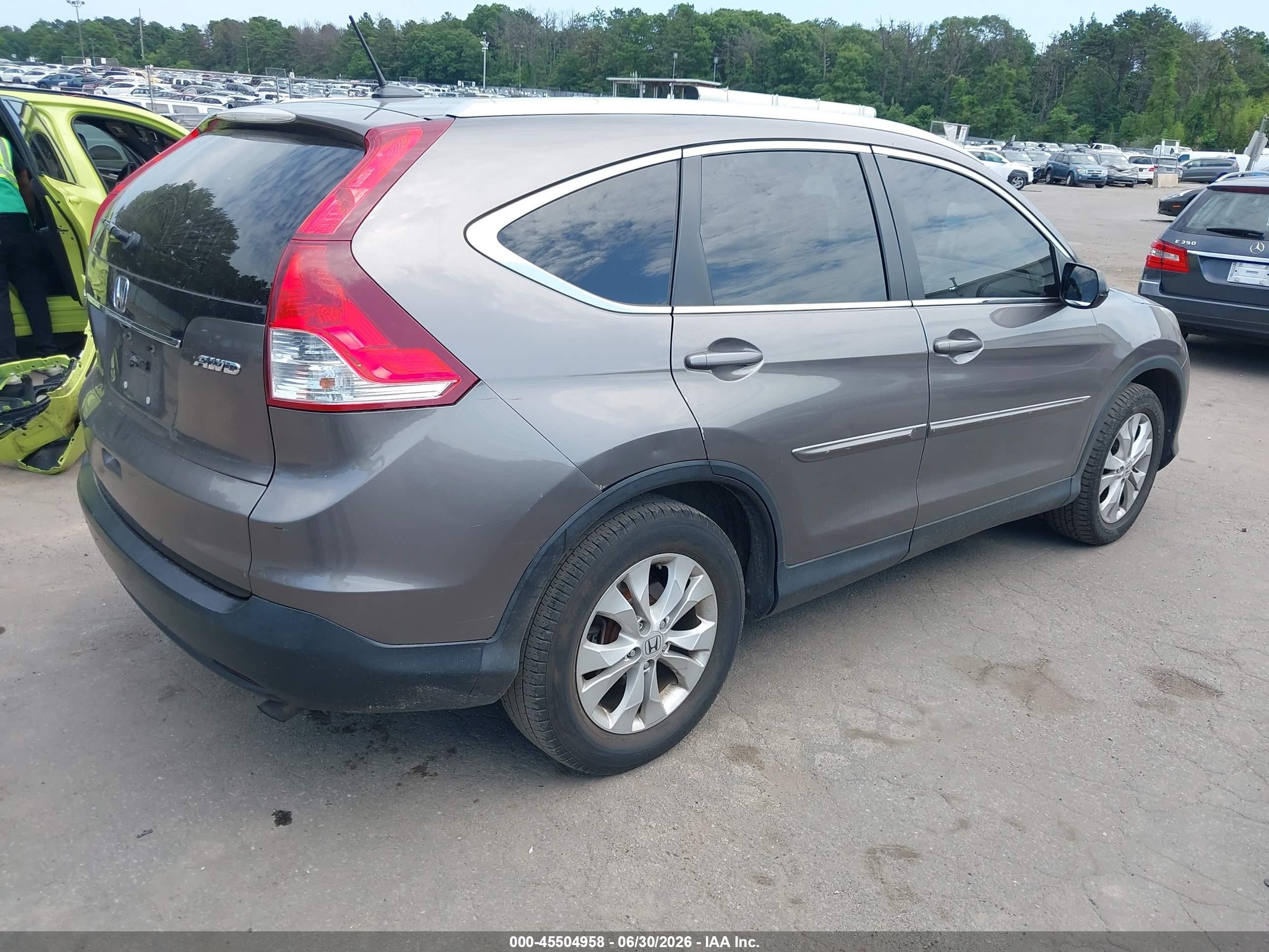2014 Honda Cr-v Ex-l Gray vin: 5J6RM4H76EL070932