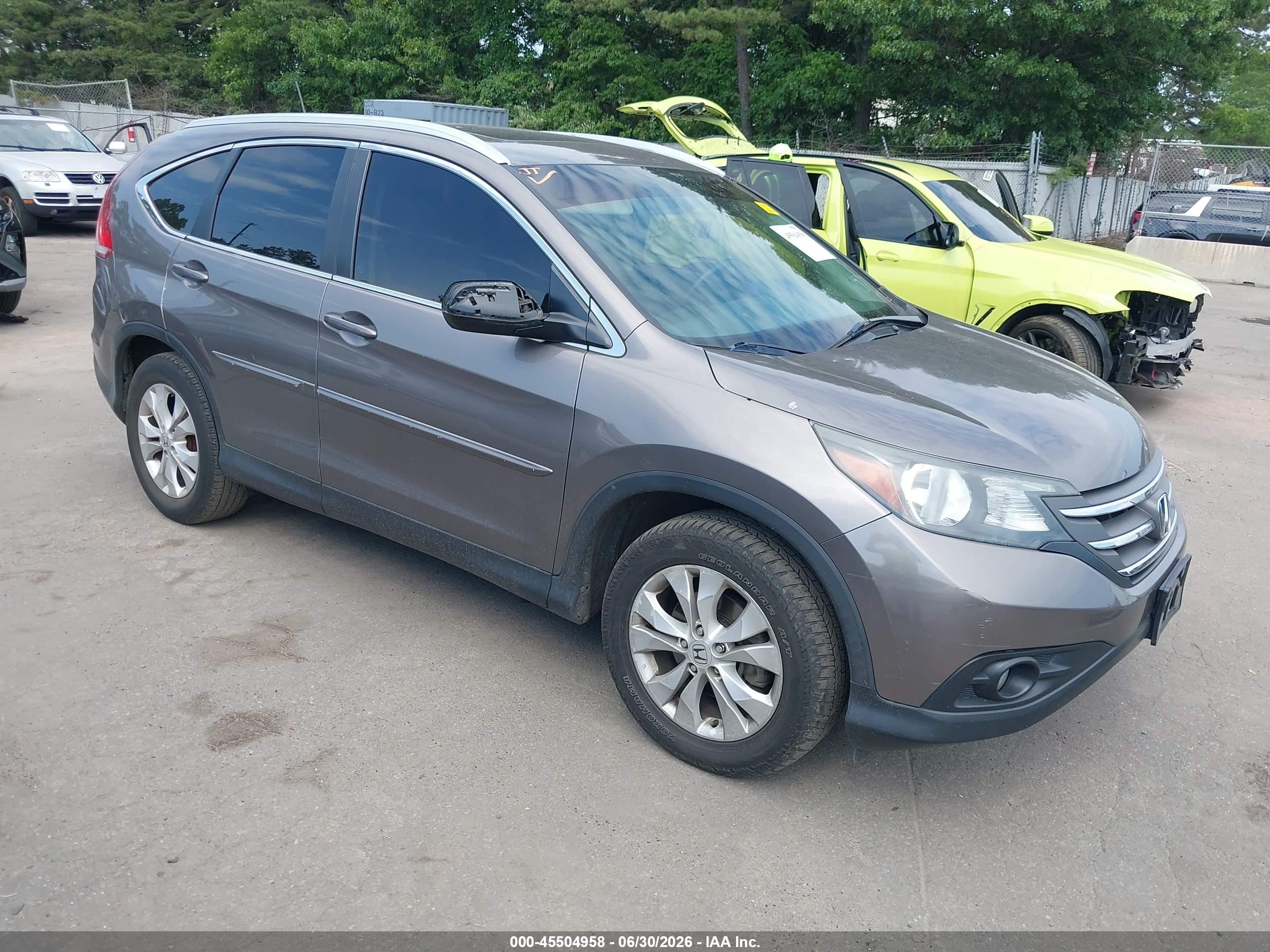 2014 Honda Cr-v Ex-l Gray vin: 5J6RM4H76EL070932