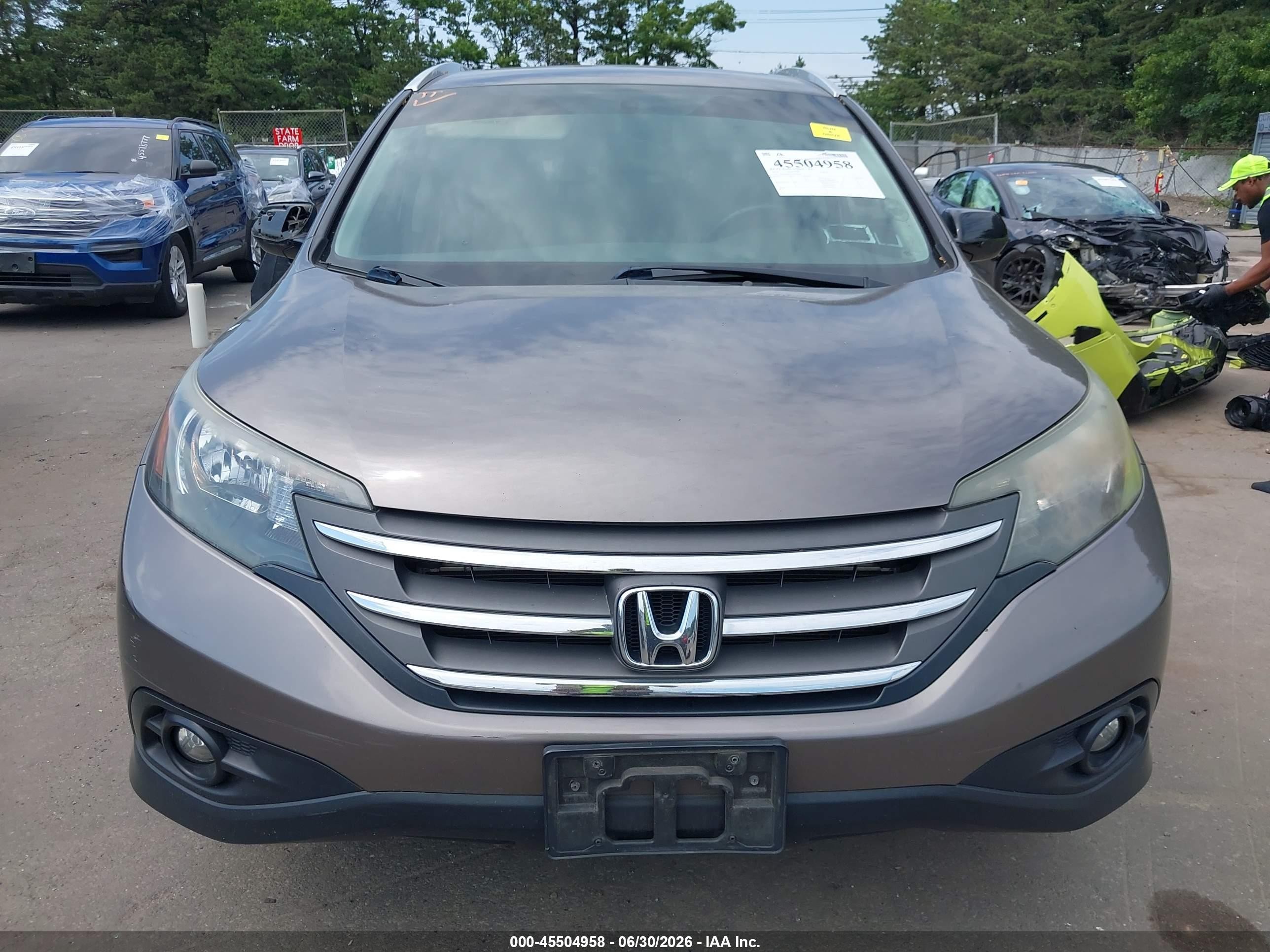 2014 Honda Cr-v Ex-l Gray vin: 5J6RM4H76EL070932