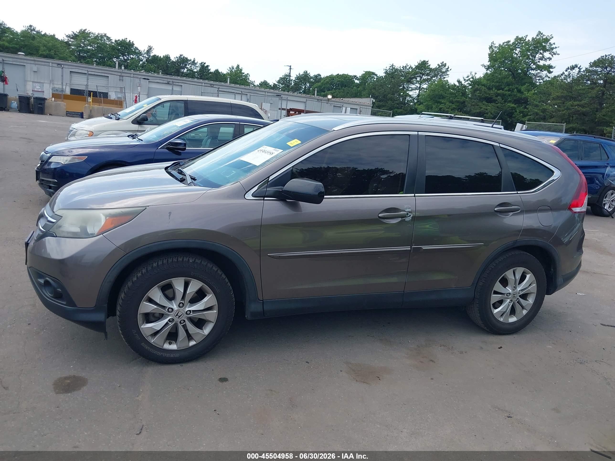 2014 Honda Cr-v Ex-l Gray vin: 5J6RM4H76EL070932
