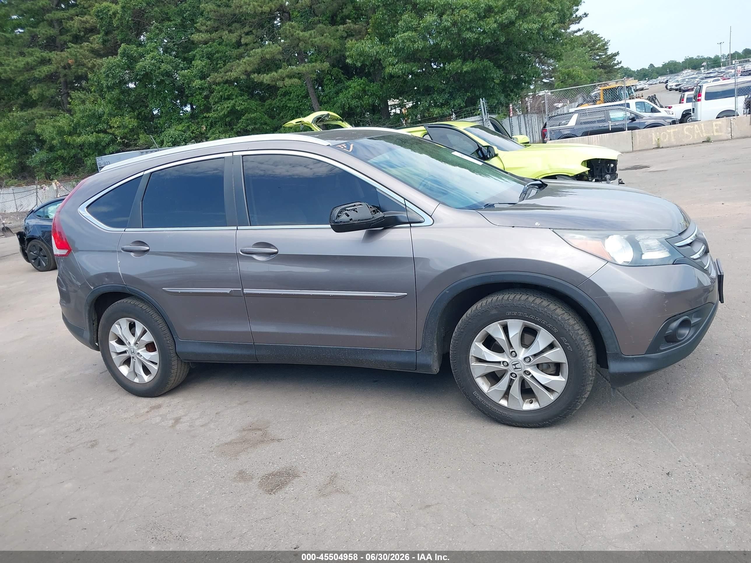 2014 Honda Cr-v Ex-l Gray vin: 5J6RM4H76EL070932