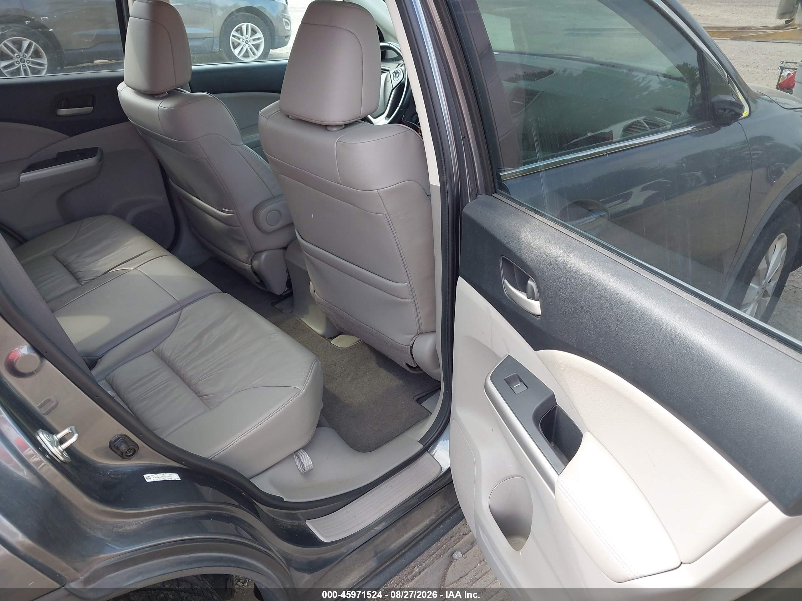 2014 Honda Cr-v Ex-l Gray vin: 5J6RM4H76EL077105