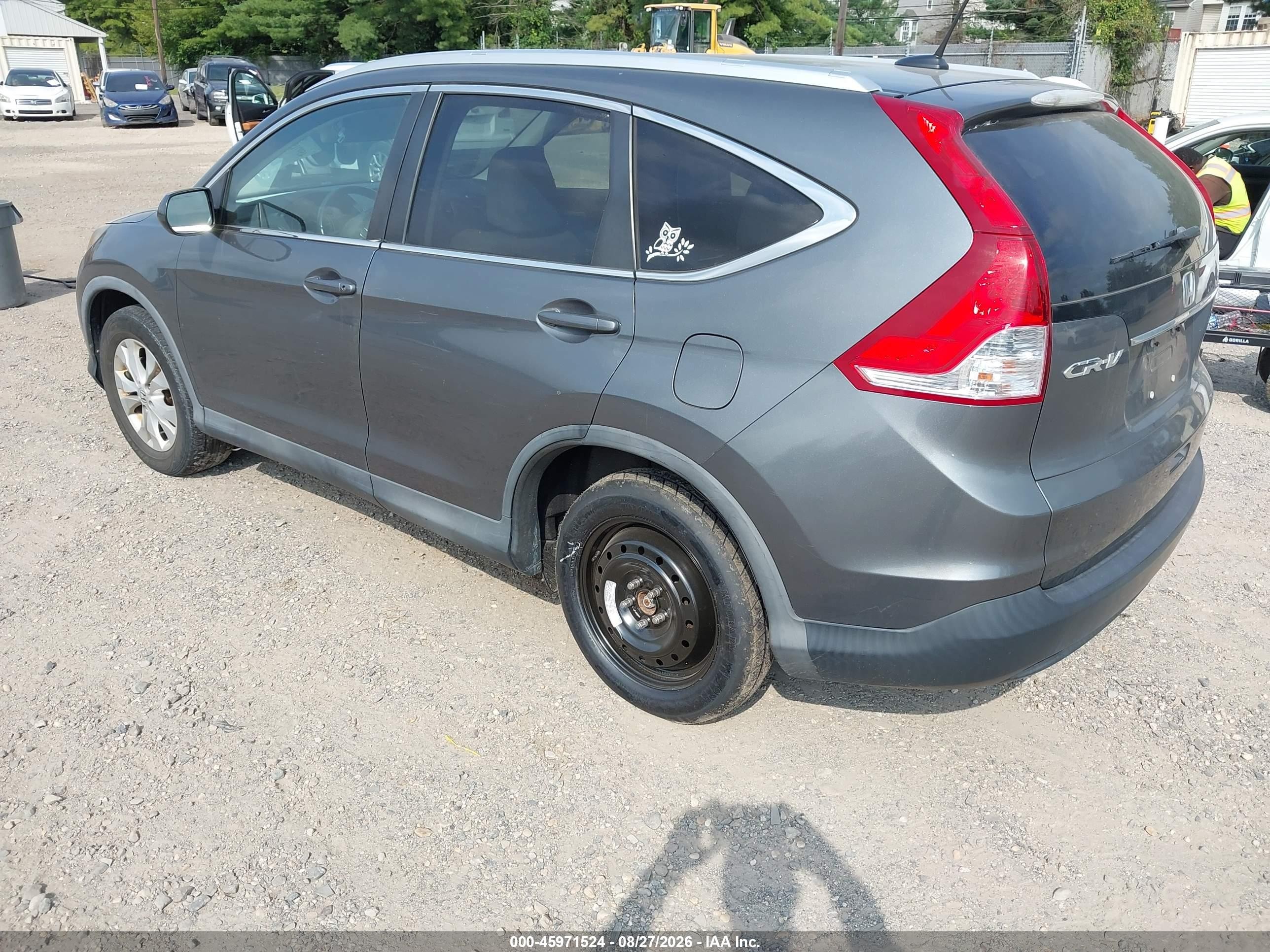 2014 Honda Cr-v Ex-l Gray vin: 5J6RM4H76EL077105