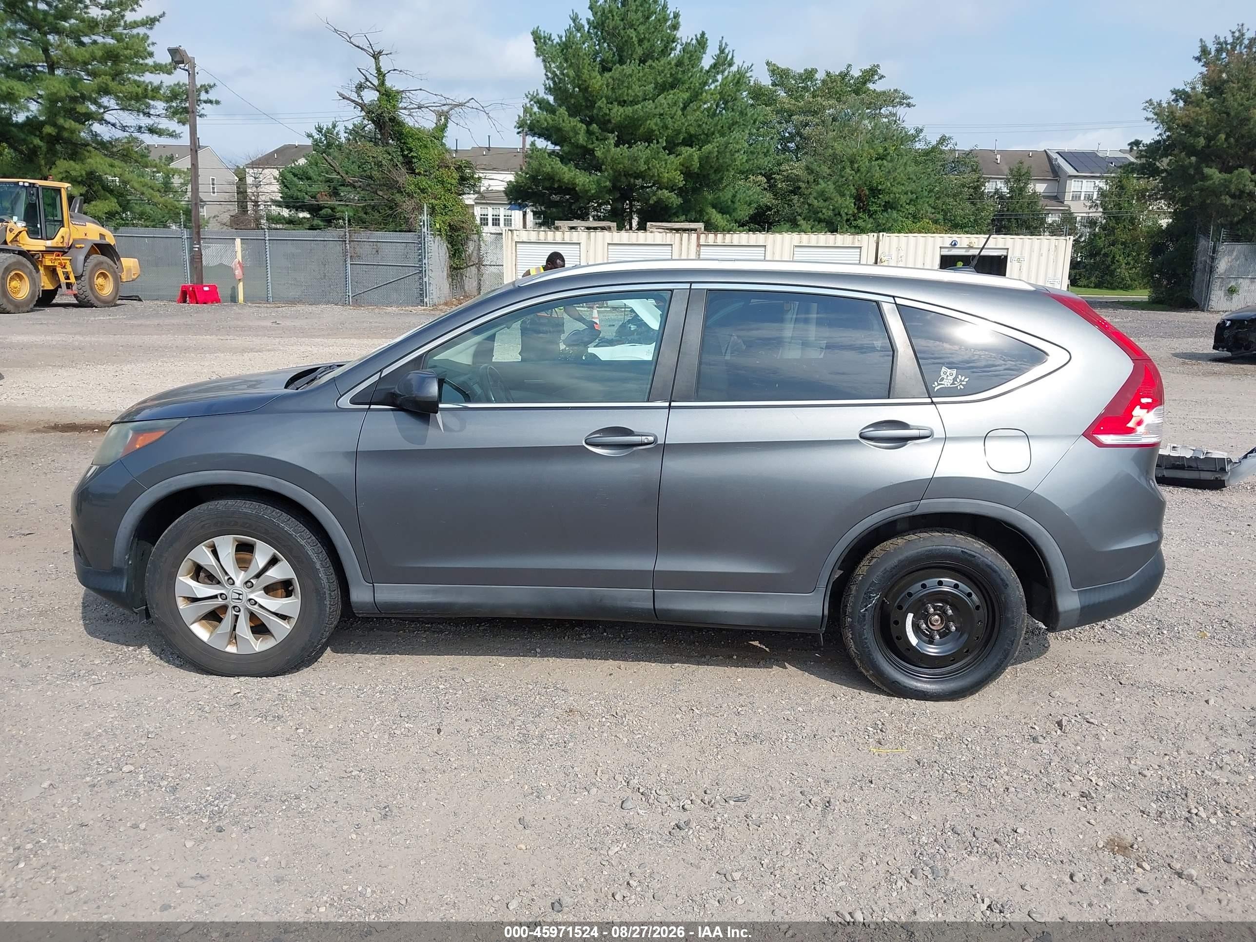 2014 Honda Cr-v Ex-l Gray vin: 5J6RM4H76EL077105