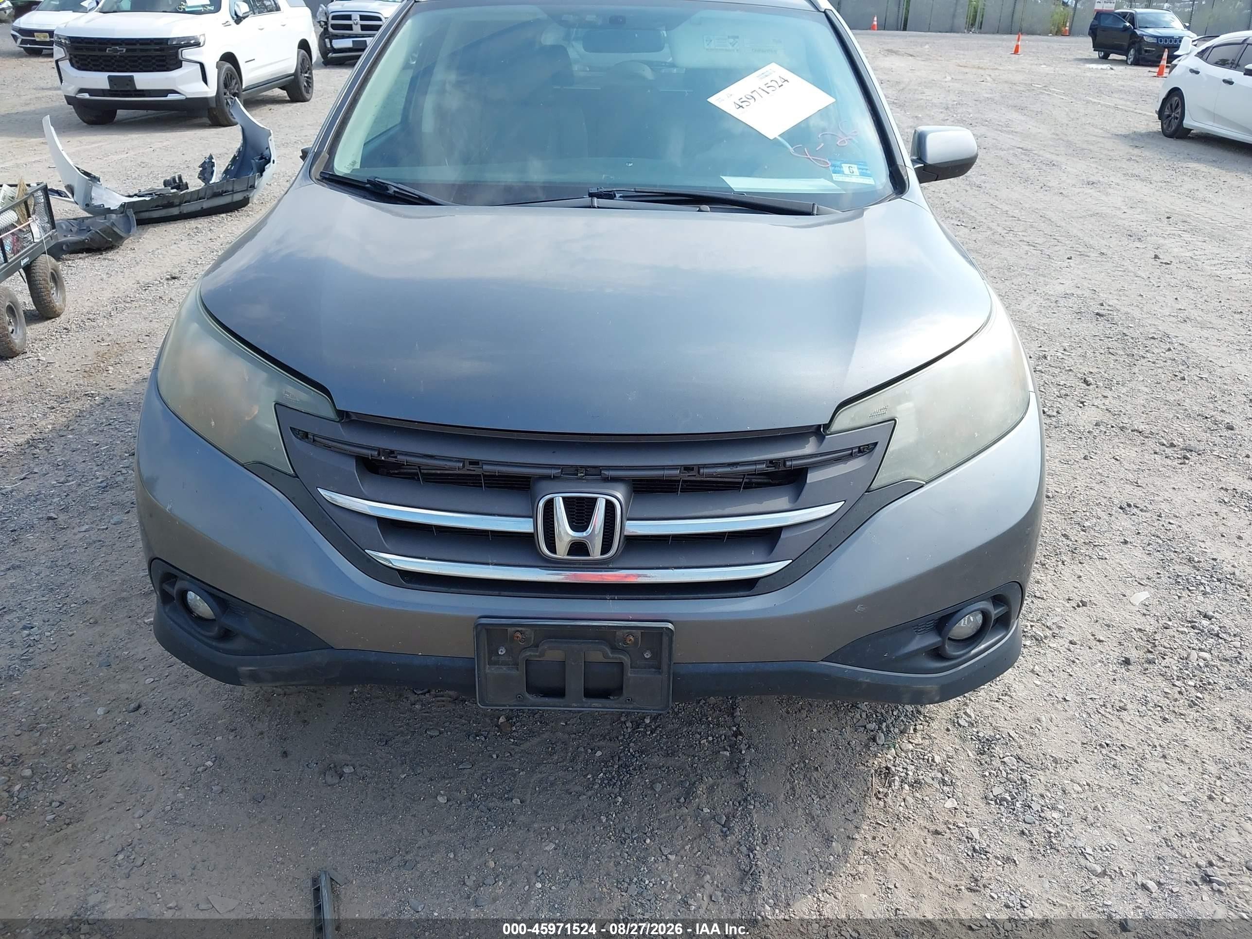 2014 Honda Cr-v Ex-l Gray vin: 5J6RM4H76EL077105