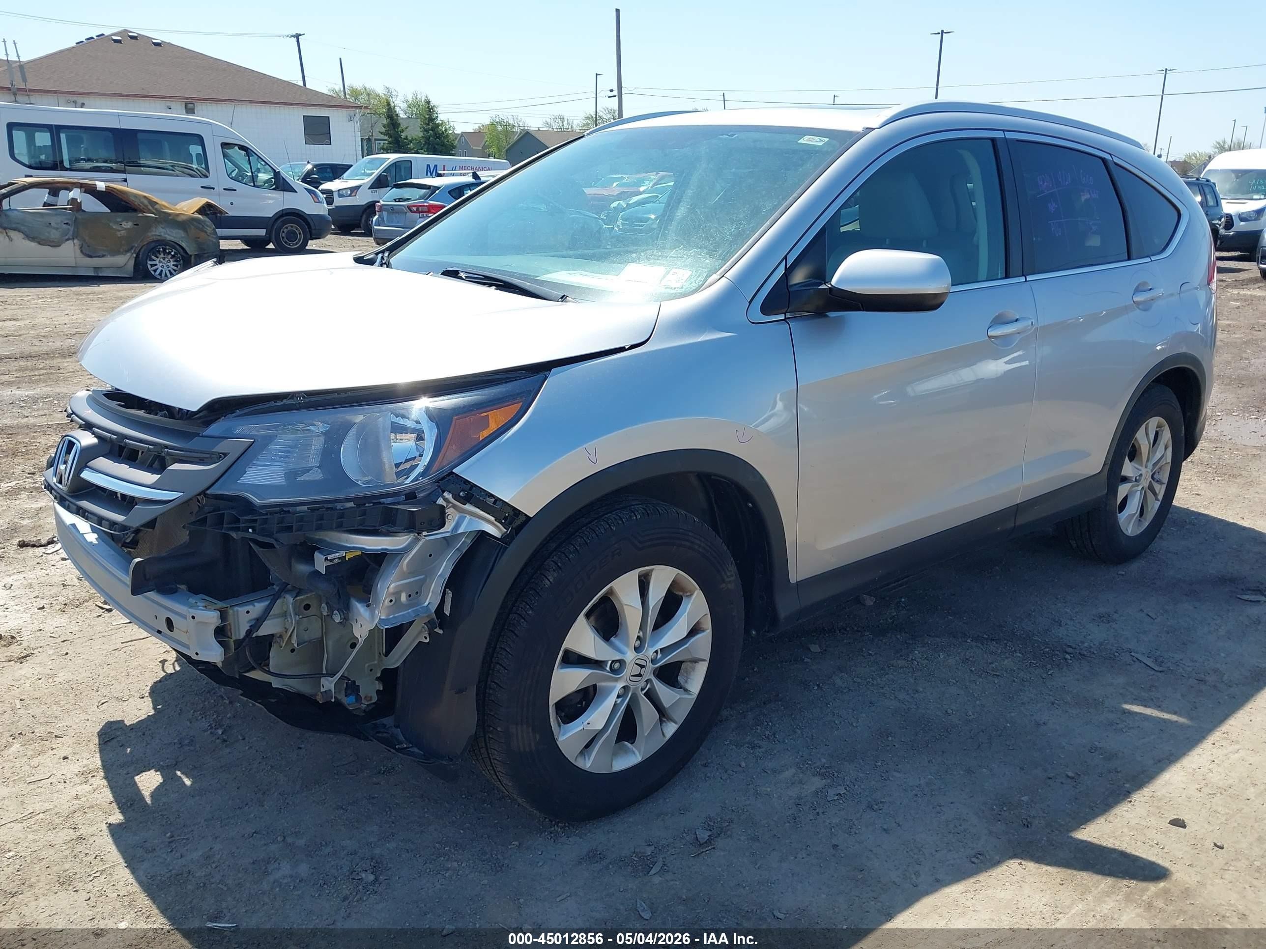 2014 Honda Cr-v Ex-l Silver vin: 5J6RM4H76EL078707